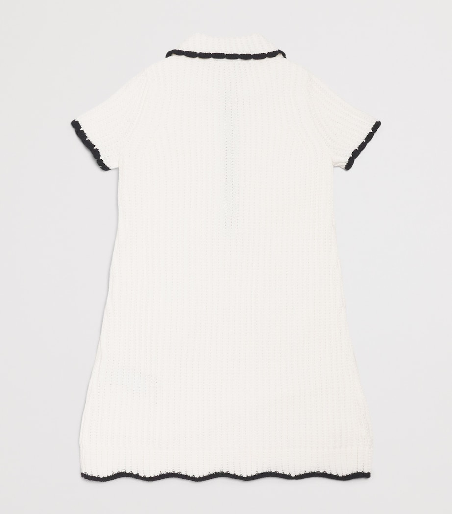 Emporio Armani Kids Cotton Knit Mini Dress (4-14 Years) Off White Image 2