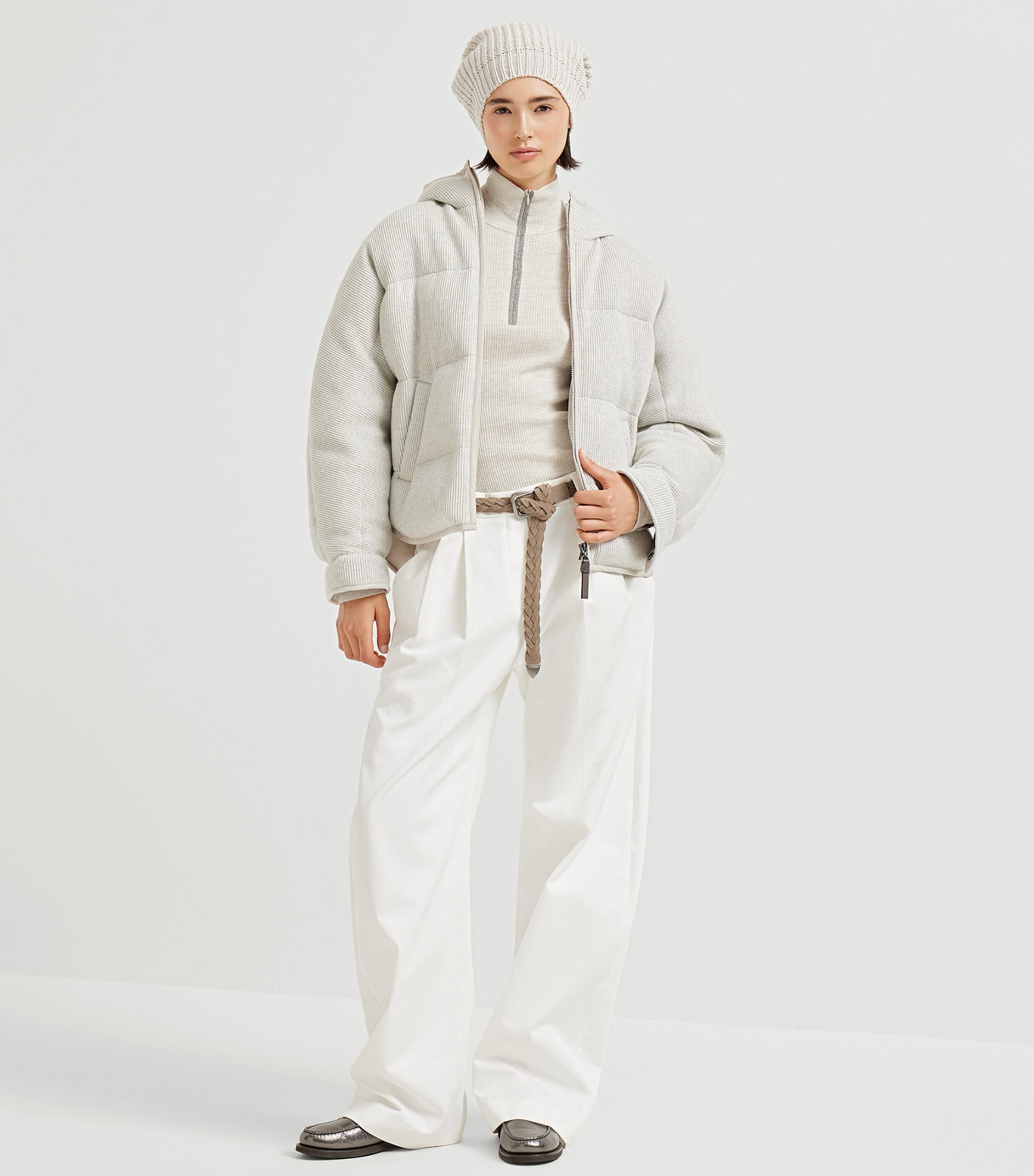 Cashmere-Blend Rib-Knit Jacket CCW76 Image 3