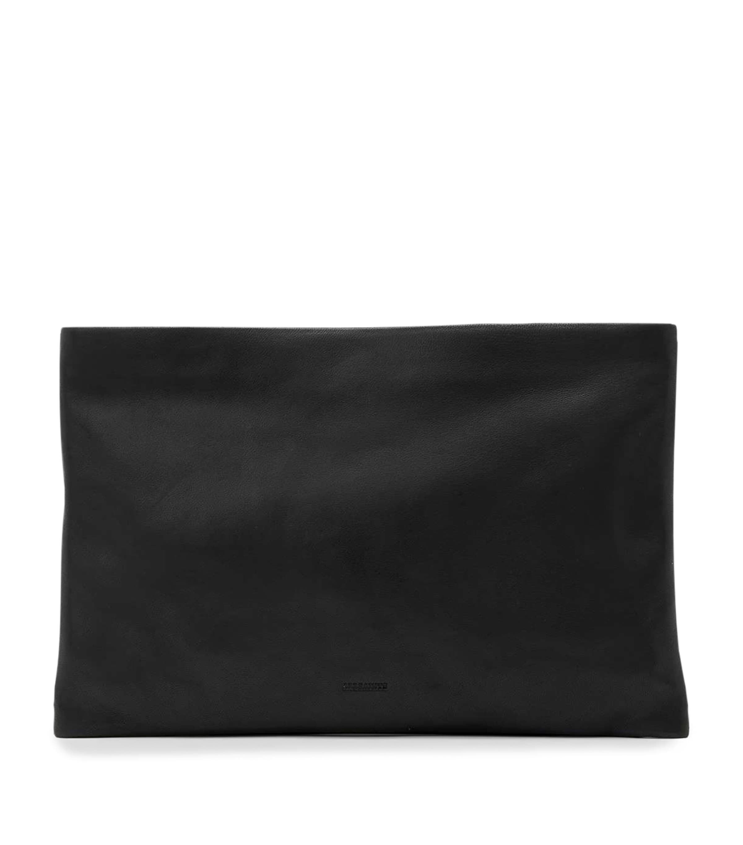 AllSaints Leather Bettina Clutch Bag Black Image 1