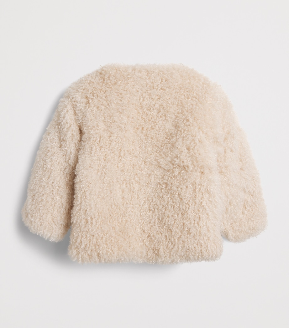 Bonton Textured Coat (2-14 Years) Milk Image 2