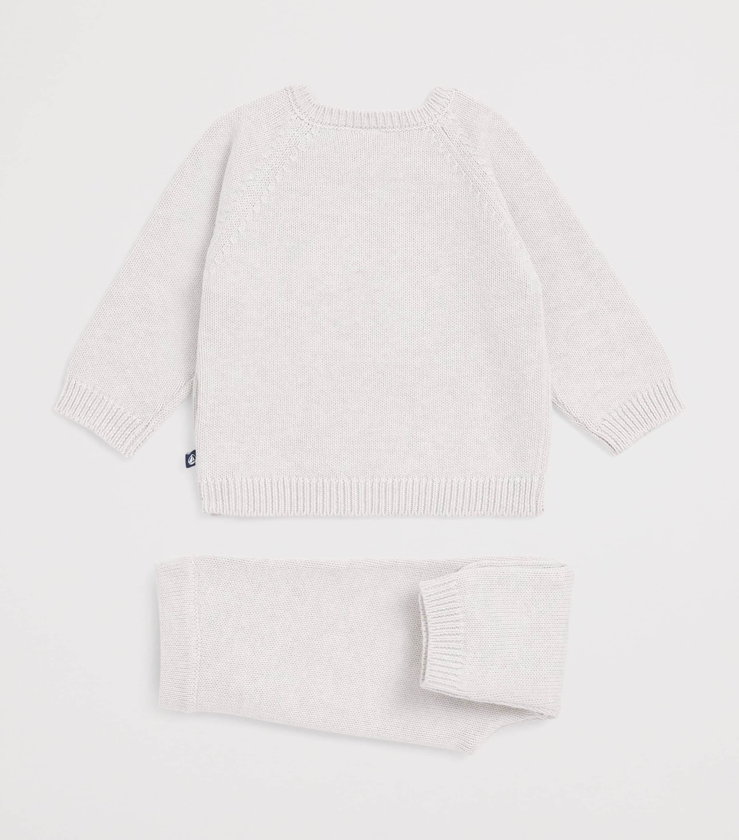 Wool-Cotton Sweater and Trousers Set (1-18 Months) MONTELIMAR CHINE Image 2