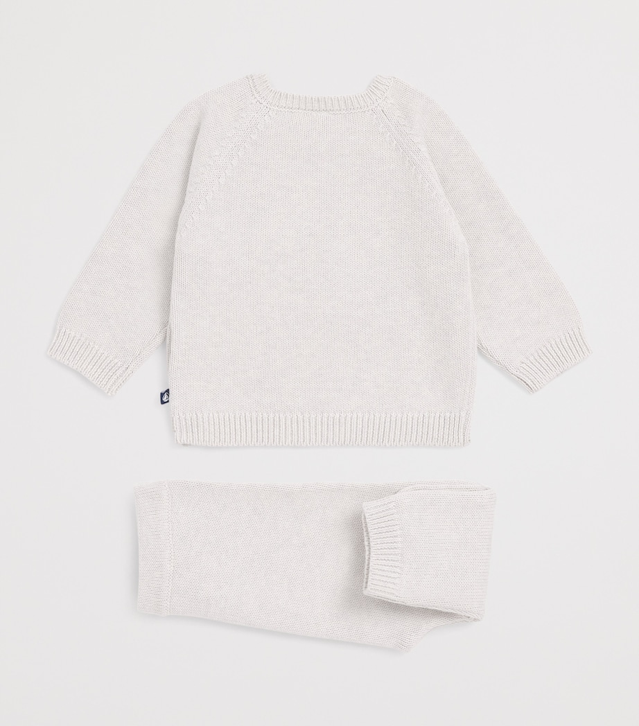 Wool-Cotton Sweater and Trousers Set (1-18 Months) MONTELIMAR CHINE Image 2