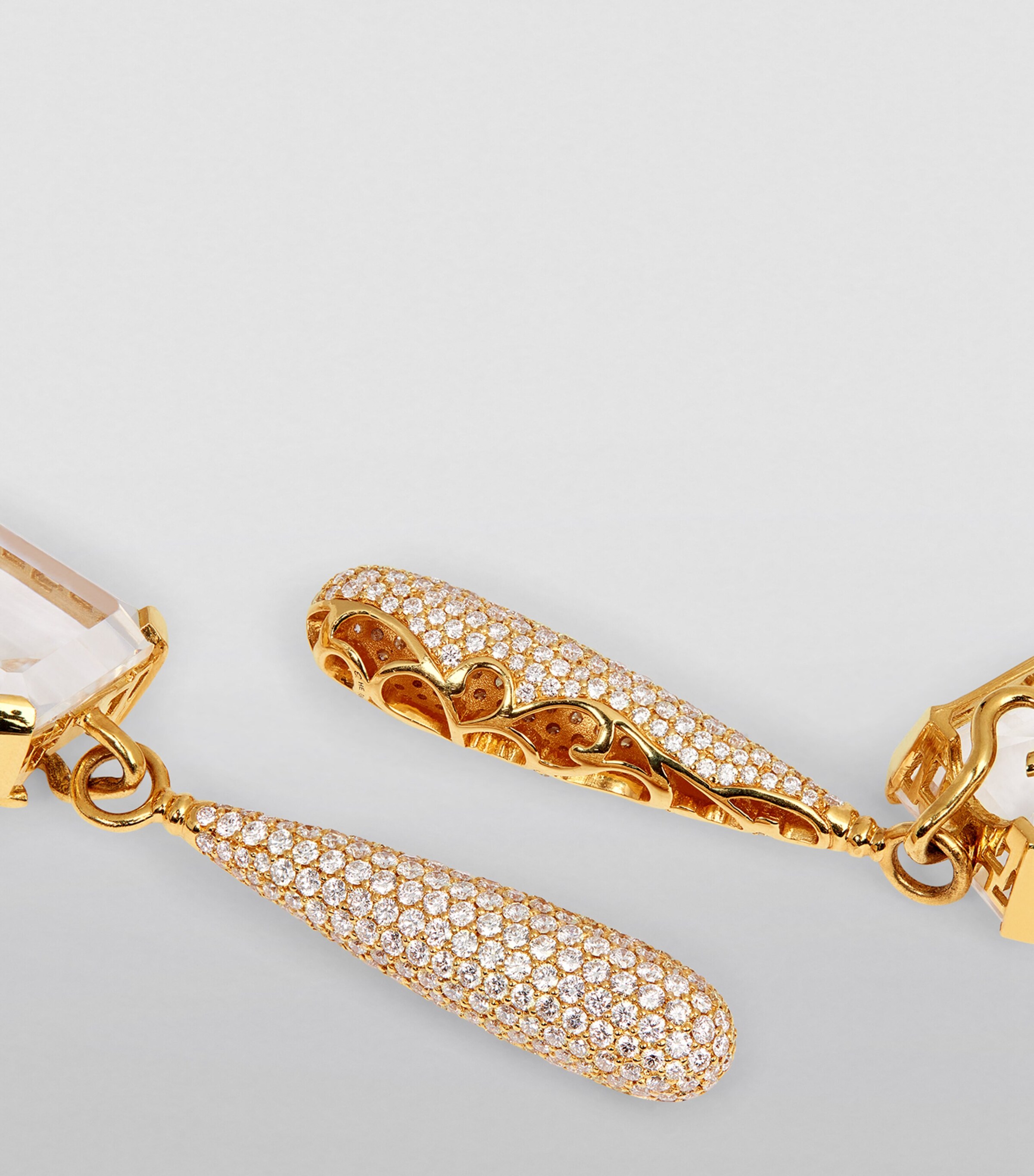 Yellow Gold and Diamond NY-66 Drop Earrings YELLOW GOLD Image 7