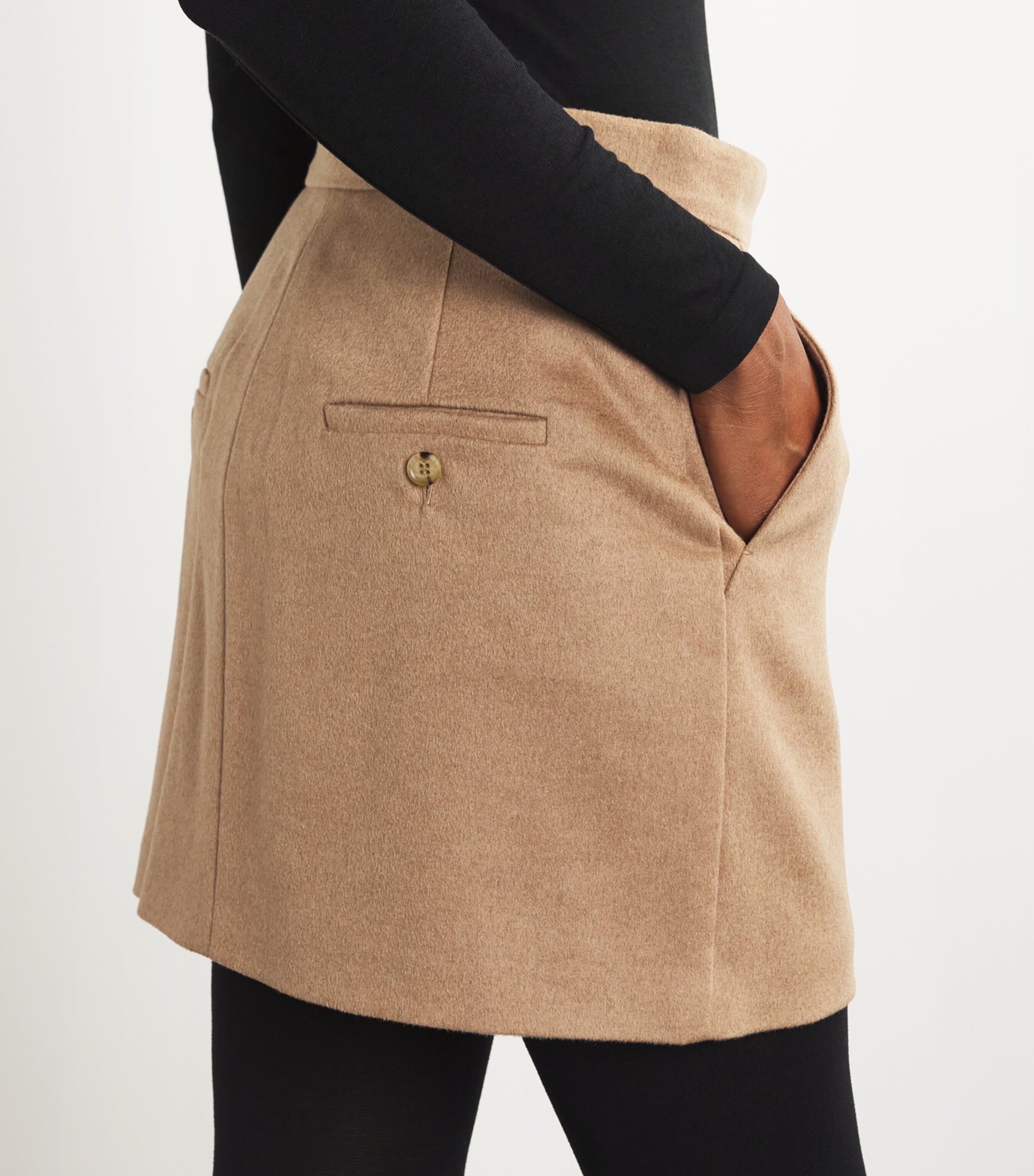 Max Mara Camel Fur Mini Skirt | Harrods UK