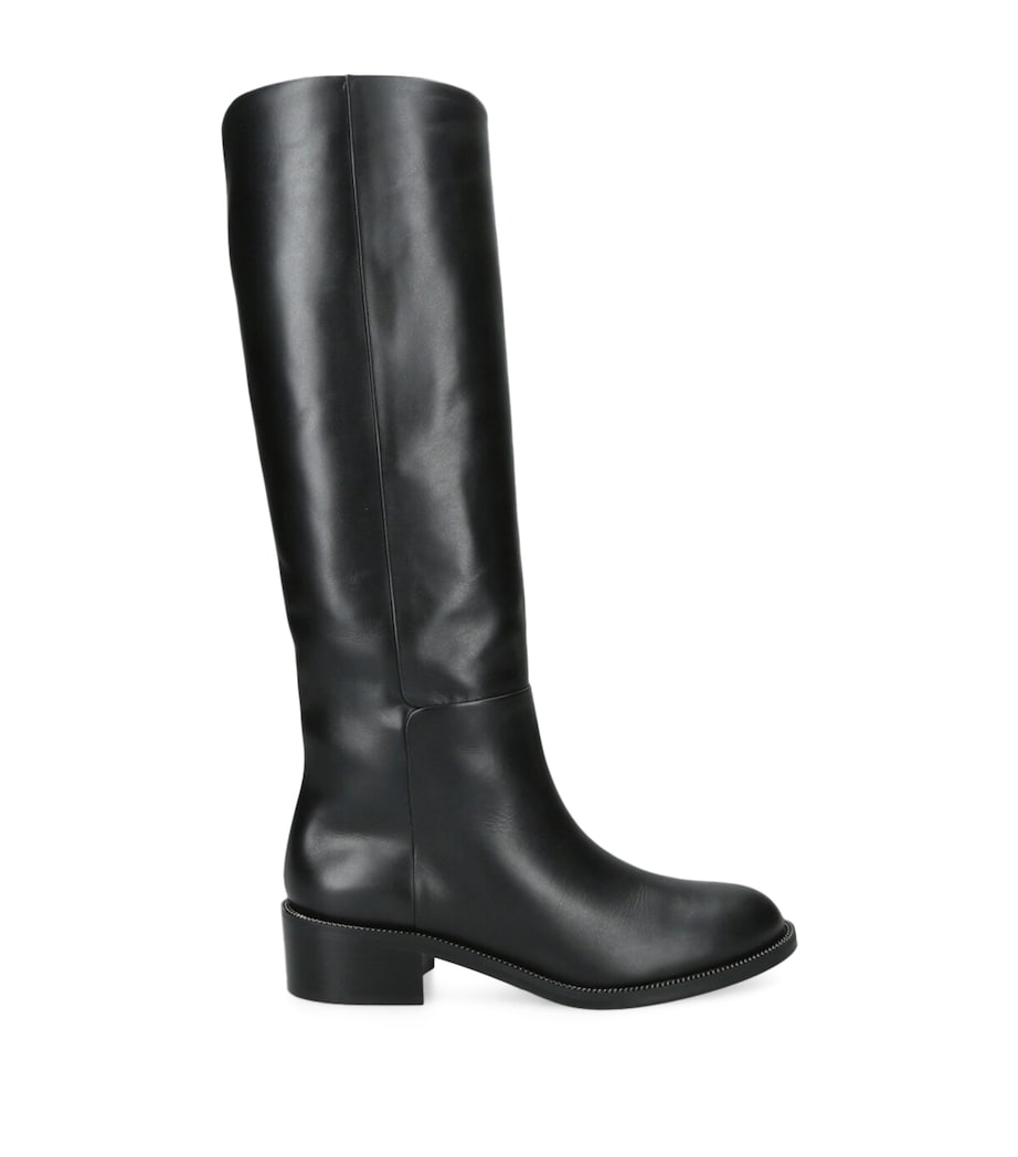 Leather Sellier Boots BLACK Image 1