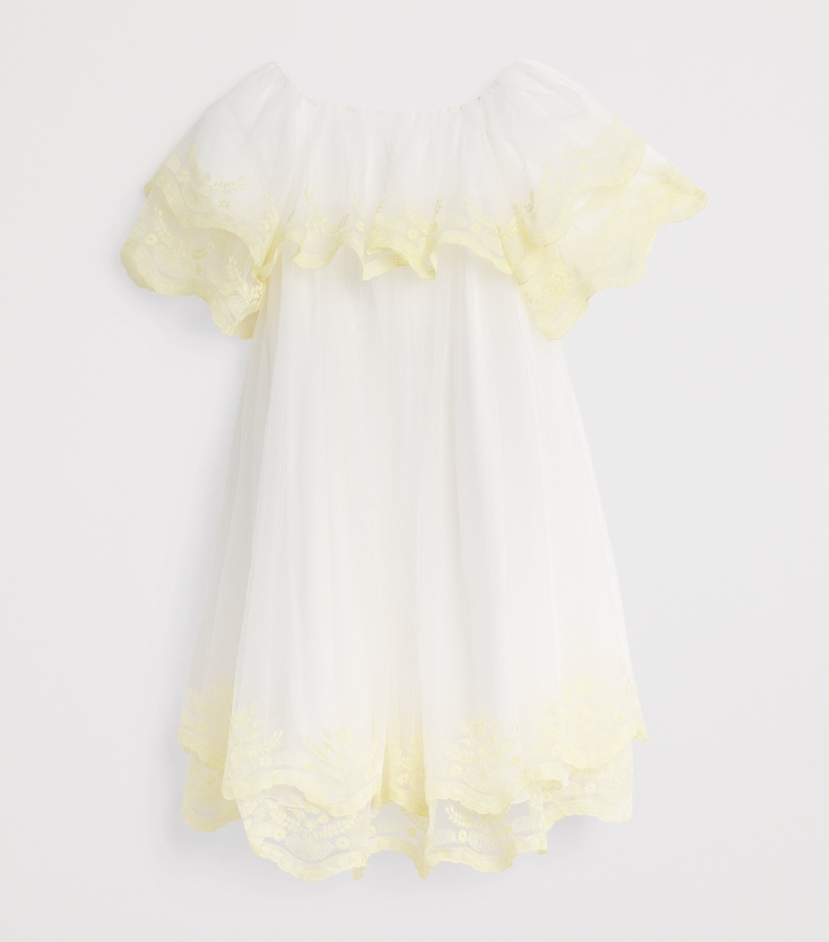 Chloé Kids Embroidered Ceremony Dress (4-14 Years) Image 2