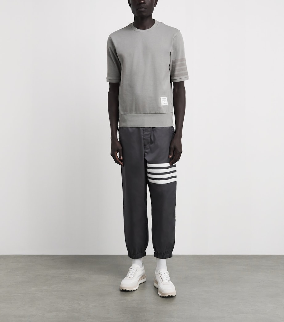 Thom Browne Mens Cotton 4-Bar T-Shirt Lt Grey Image 2
