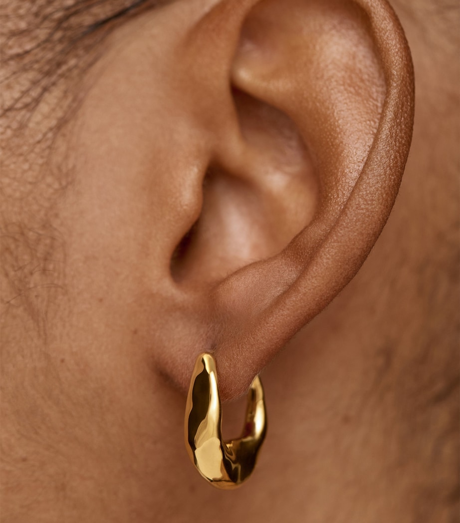 Monica Vinader Gold Vermeil Antica Hoop Earrings Gold Vermeil Image 2