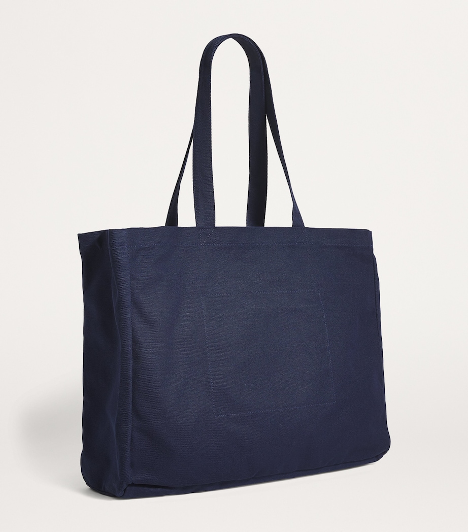 Cotton Logo Tote Bag NAVY Image 3