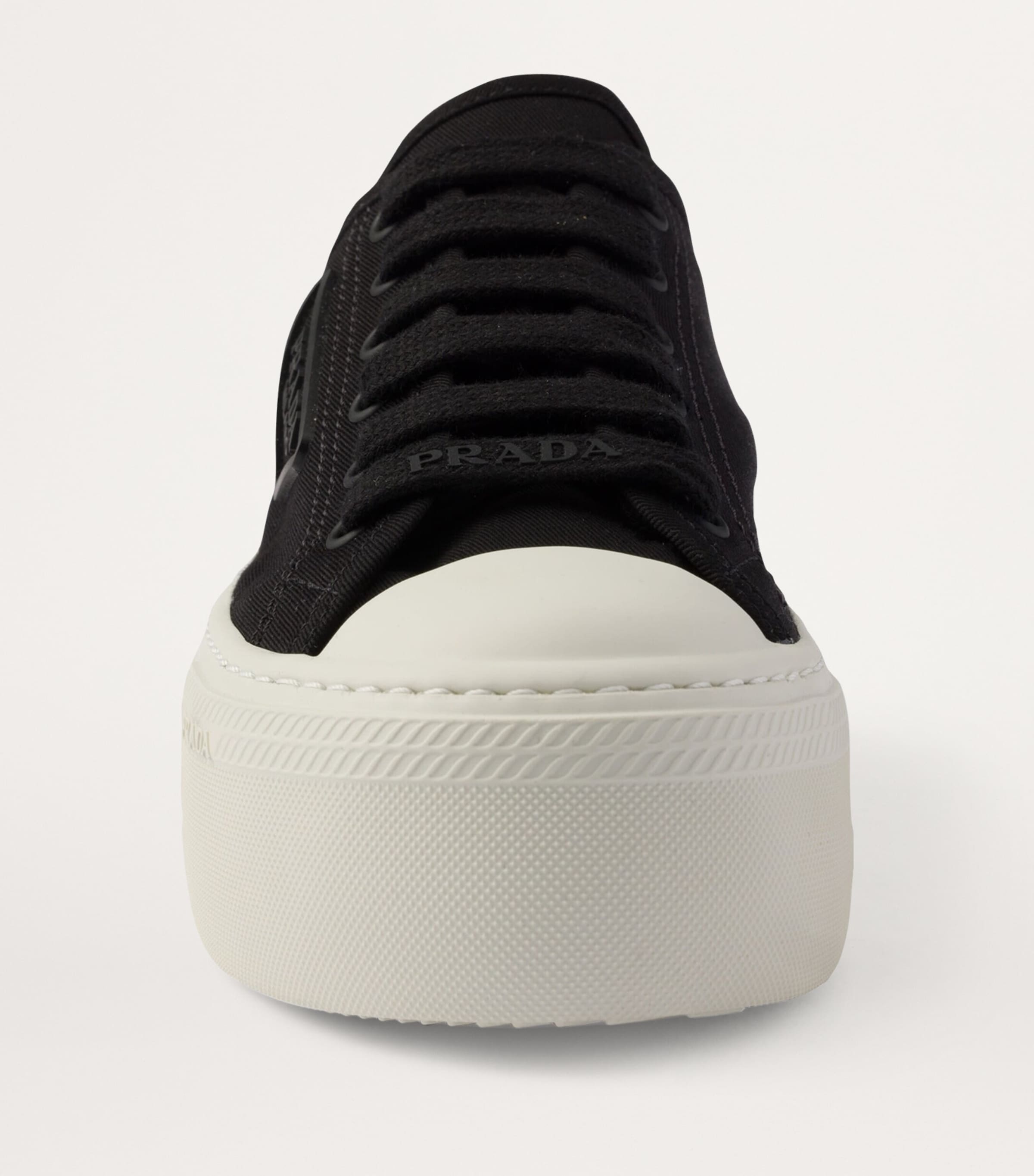 Prada Fabric Platform Triangle Sneakers 50 | Harrods UK