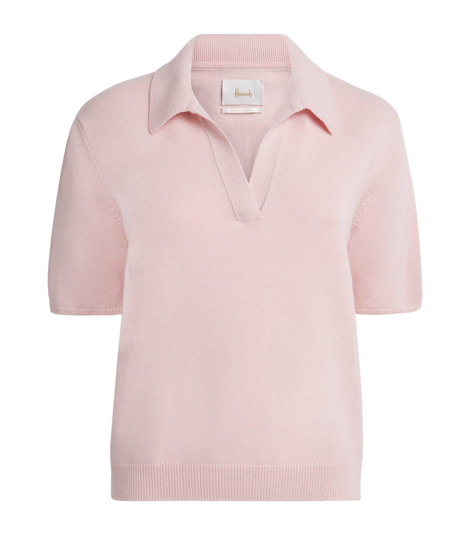 Harrods Womens Cotton-Cashmere Collared Sweater Cherry Blossom Image 1