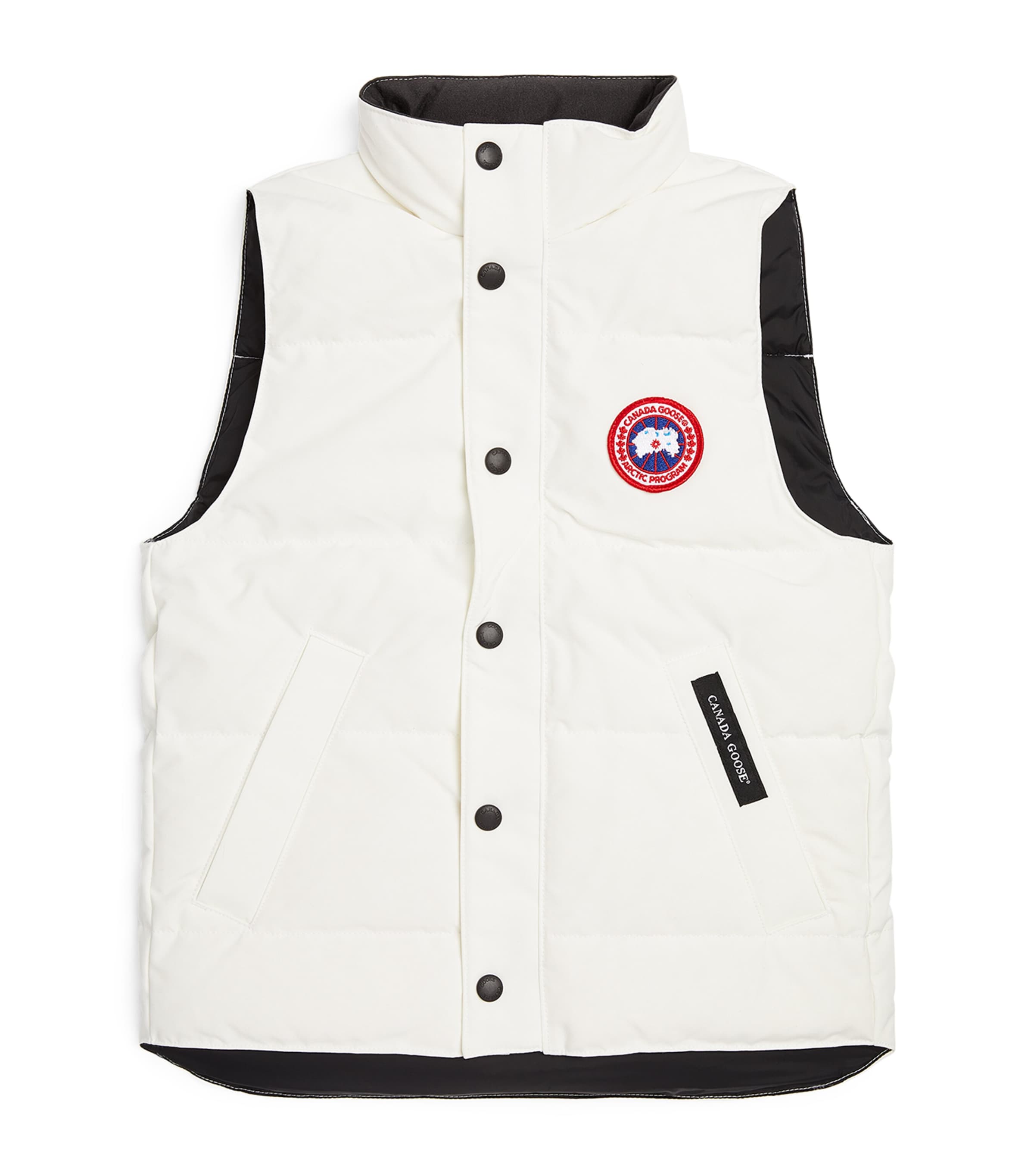Canada Goose Kids White Vanier Down Vest In White