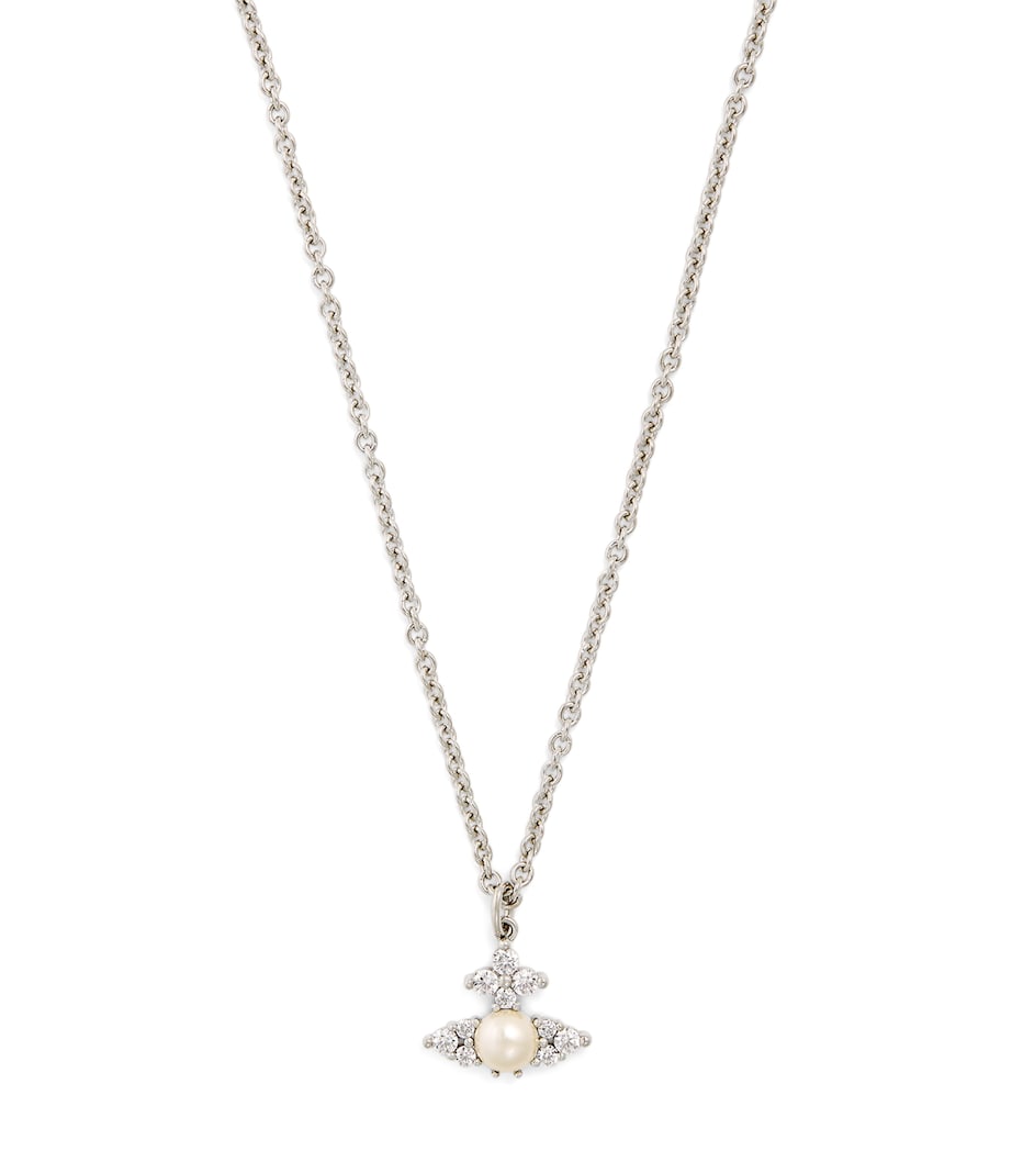 Vivienne Westwood Embellished Feodora Necklace Platinum Pearl Image 1