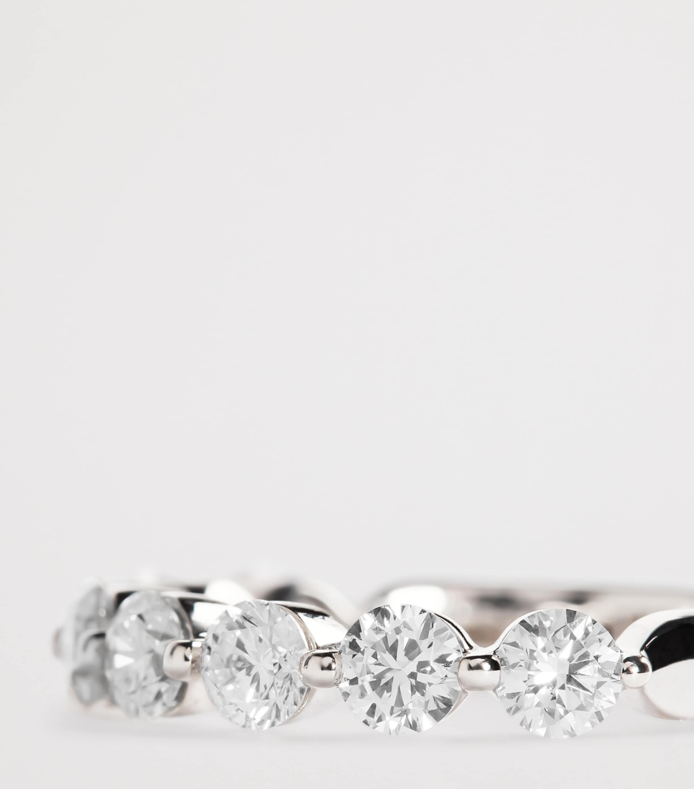 White Gold and Diamond Floating Ring WHITE GOLD Image 5