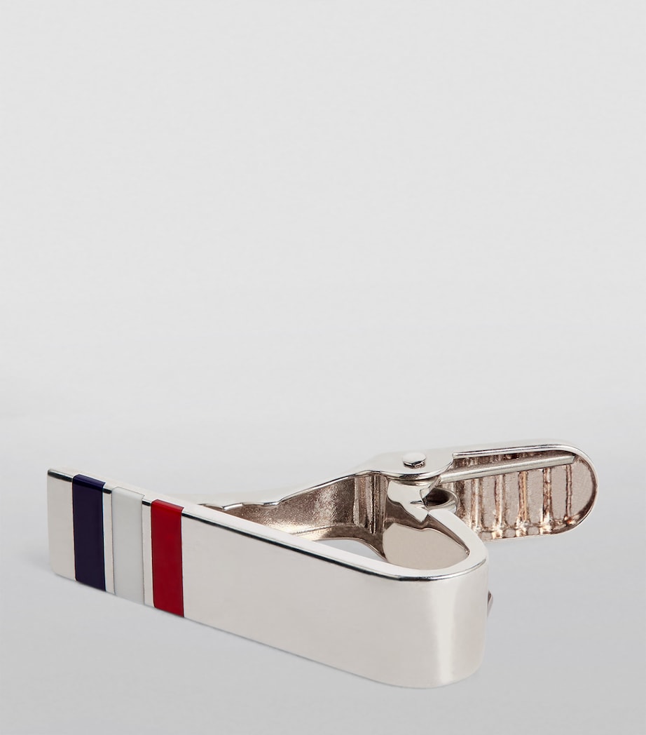Sterling Silver Short Tie Clip RWBWHT Image 4