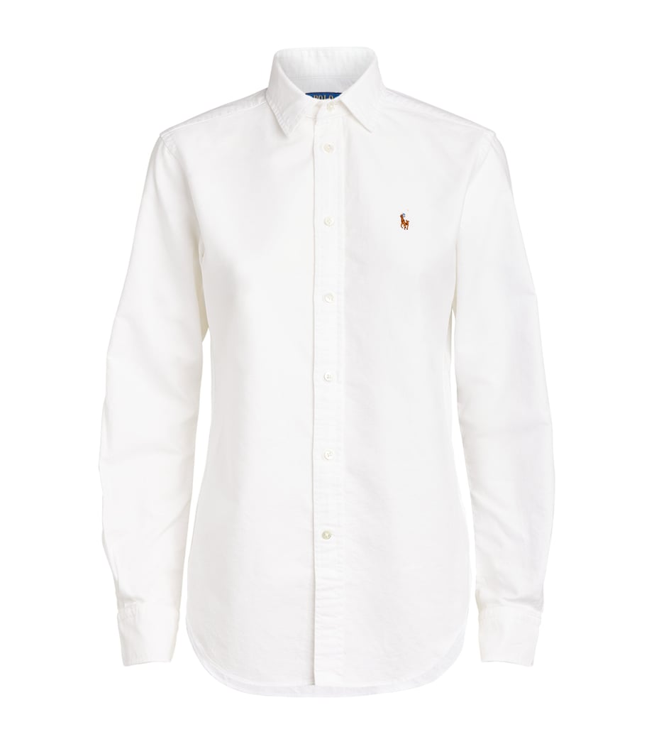 Cotton Polo Pony Shirt WHITE Image 1