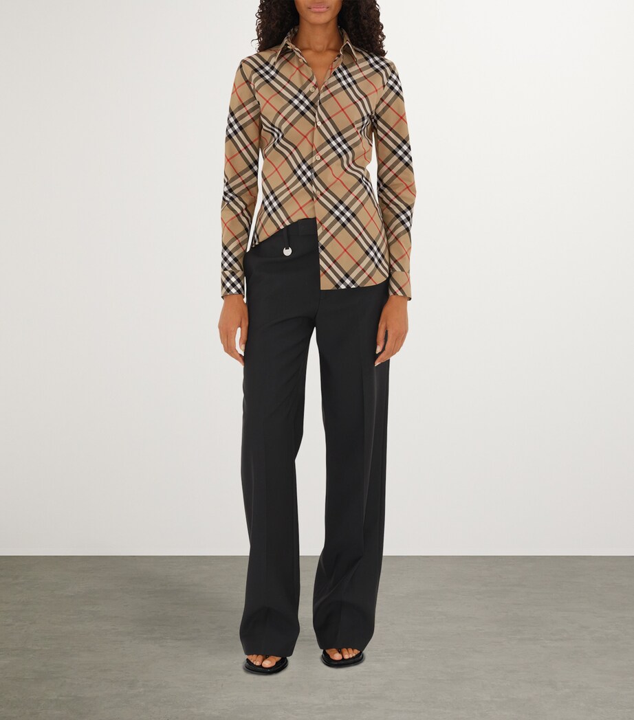 Cotton Poplin Check Shirt SAND IP CHECK Image 6