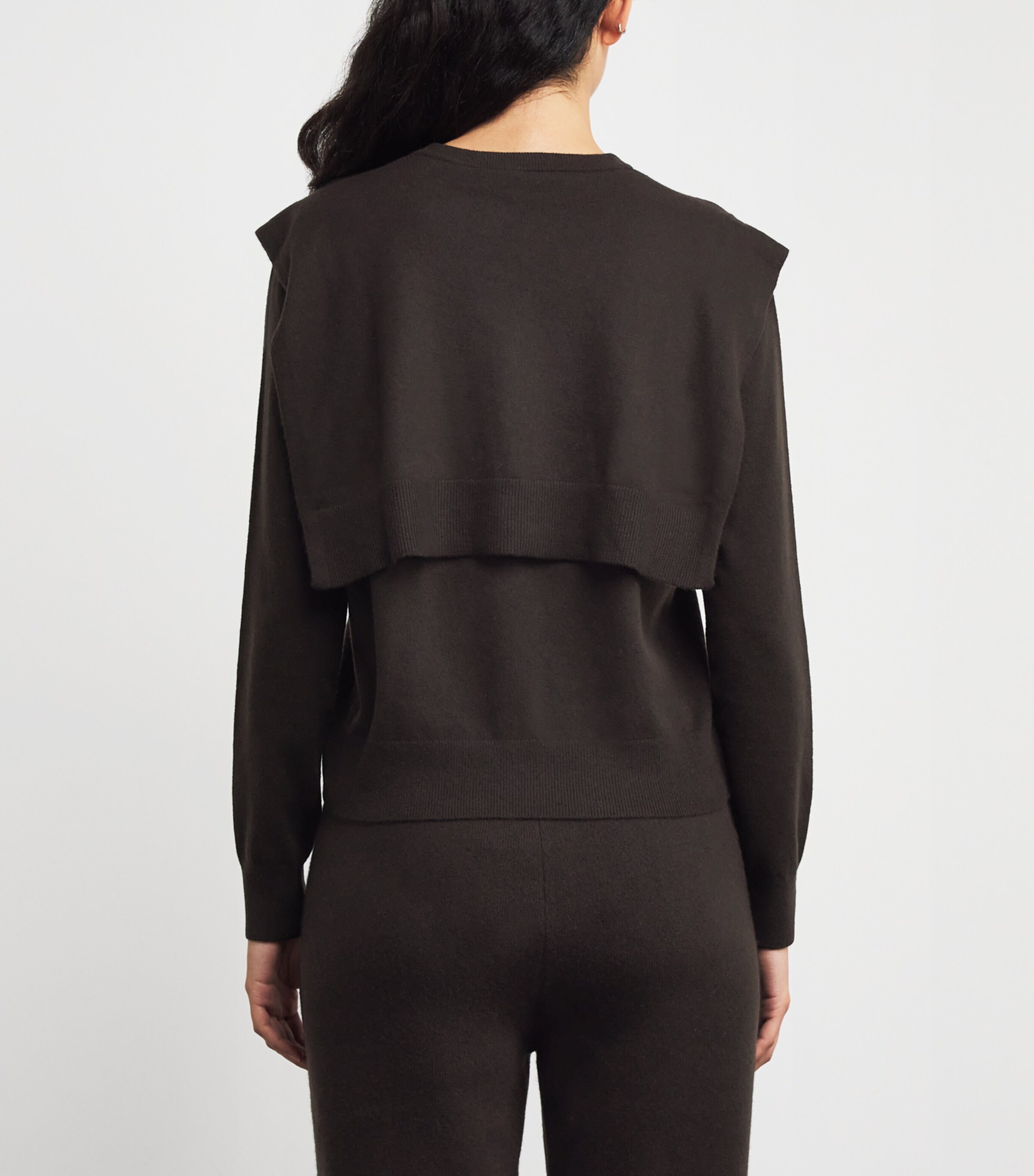 Cashmere Sonja 2-In-1 Sweater BROWN WOOD Image 4