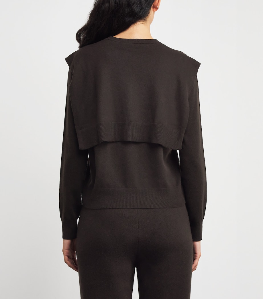 Cashmere Sonja 2-In-1 Sweater BROWN WOOD Image 4