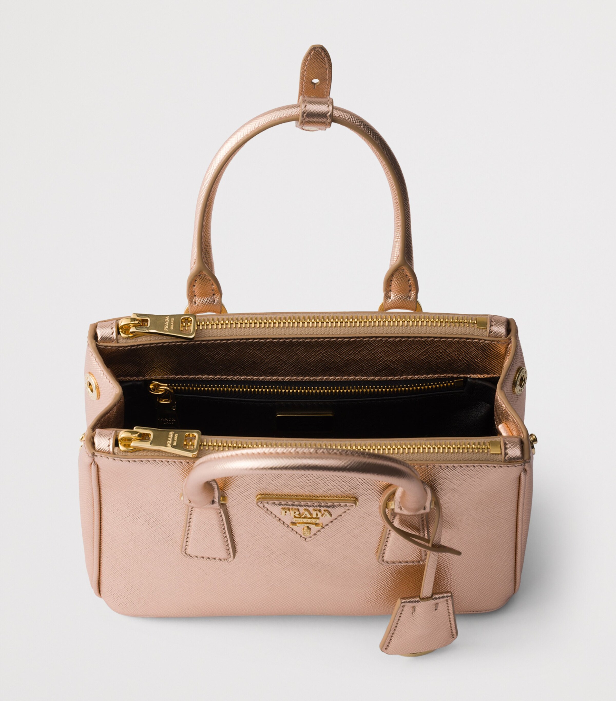 Prada Mini Saffiano Leather Galleria Top-Handle Bag Powder Image 5
