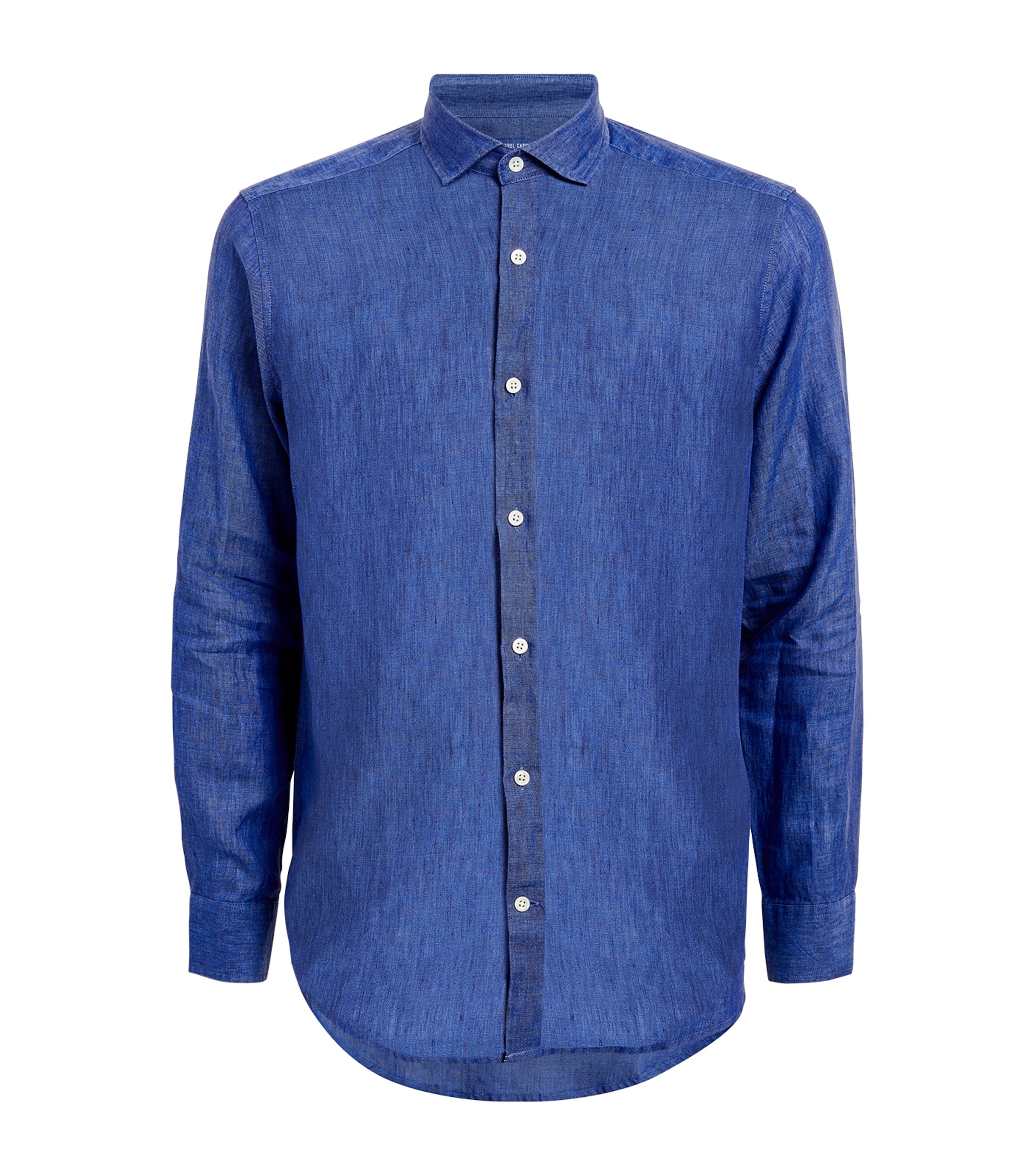 Shop Frescobol Carioca Linen Antonio Shirt In Navy