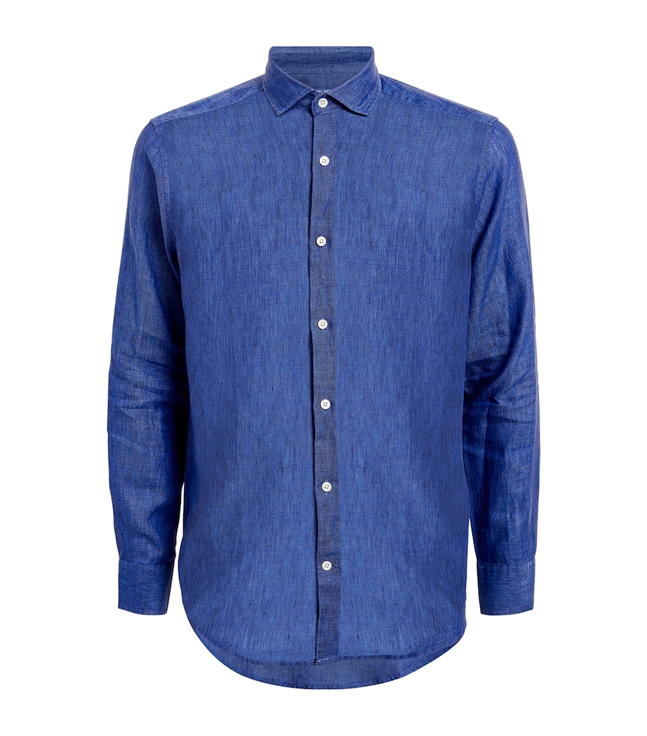 Linen Antonio Shirt NAVY Image 1