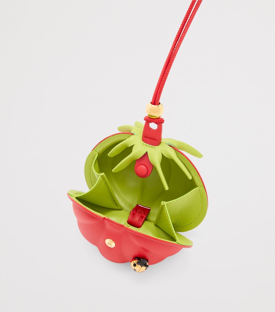 x Paula's Ibiza Leather Tomato Pouch RED Image 3