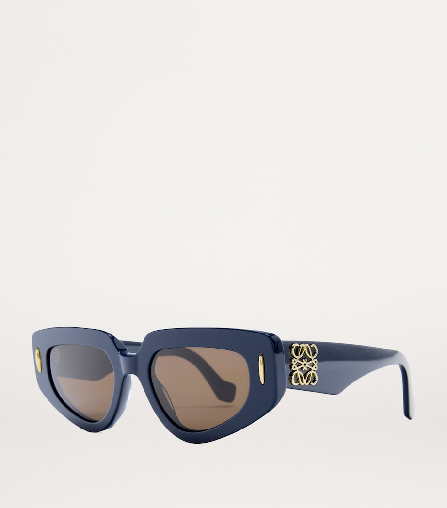 Small Acetate Butterfly Screen Sunglasses DARK NAVY Image 2
