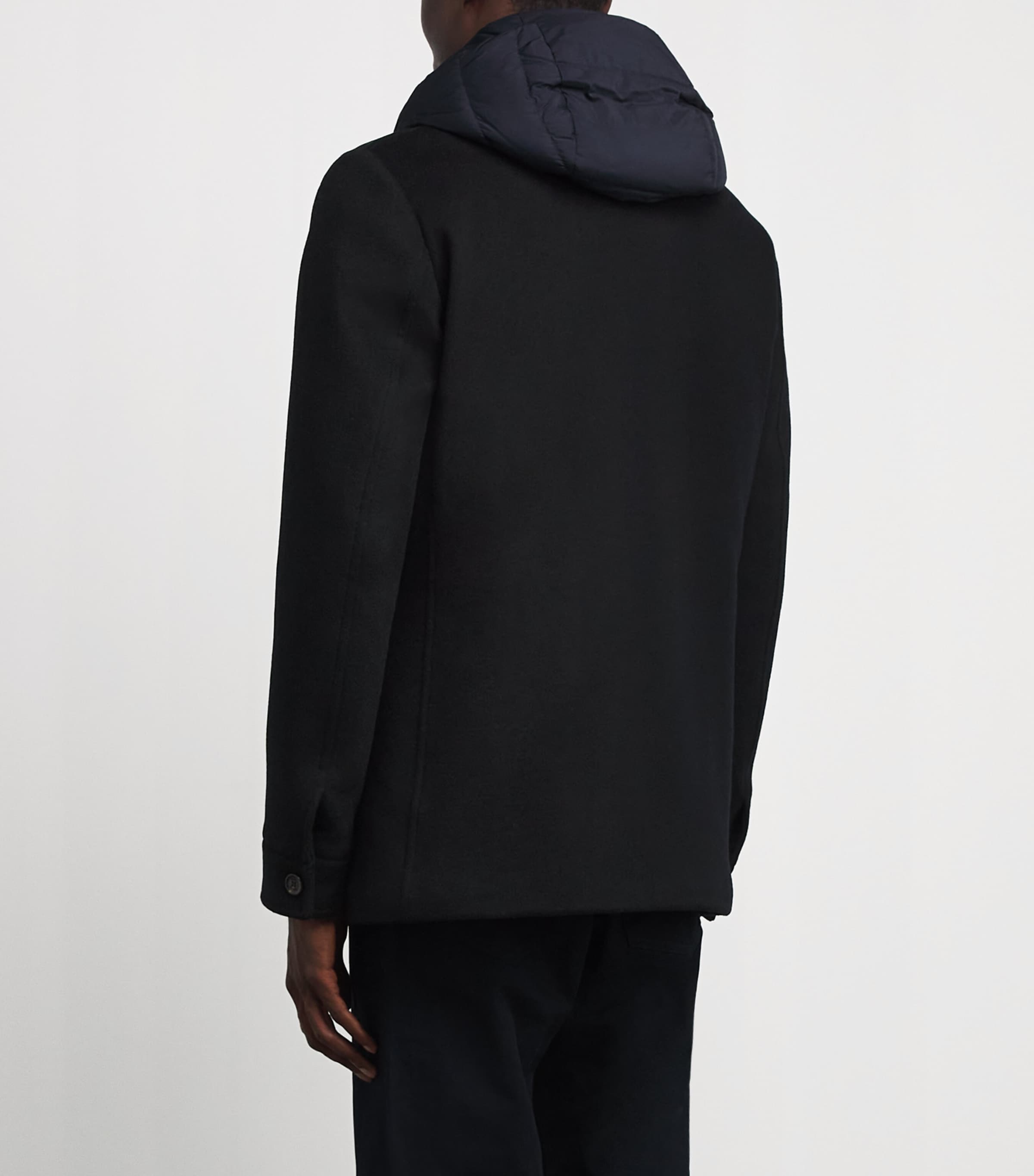 Moorer Mens Hybrid Coat Navy Image 5