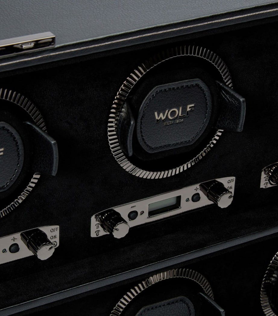 WOLF British Racing 8-Piece Watch Winder Black Image 5