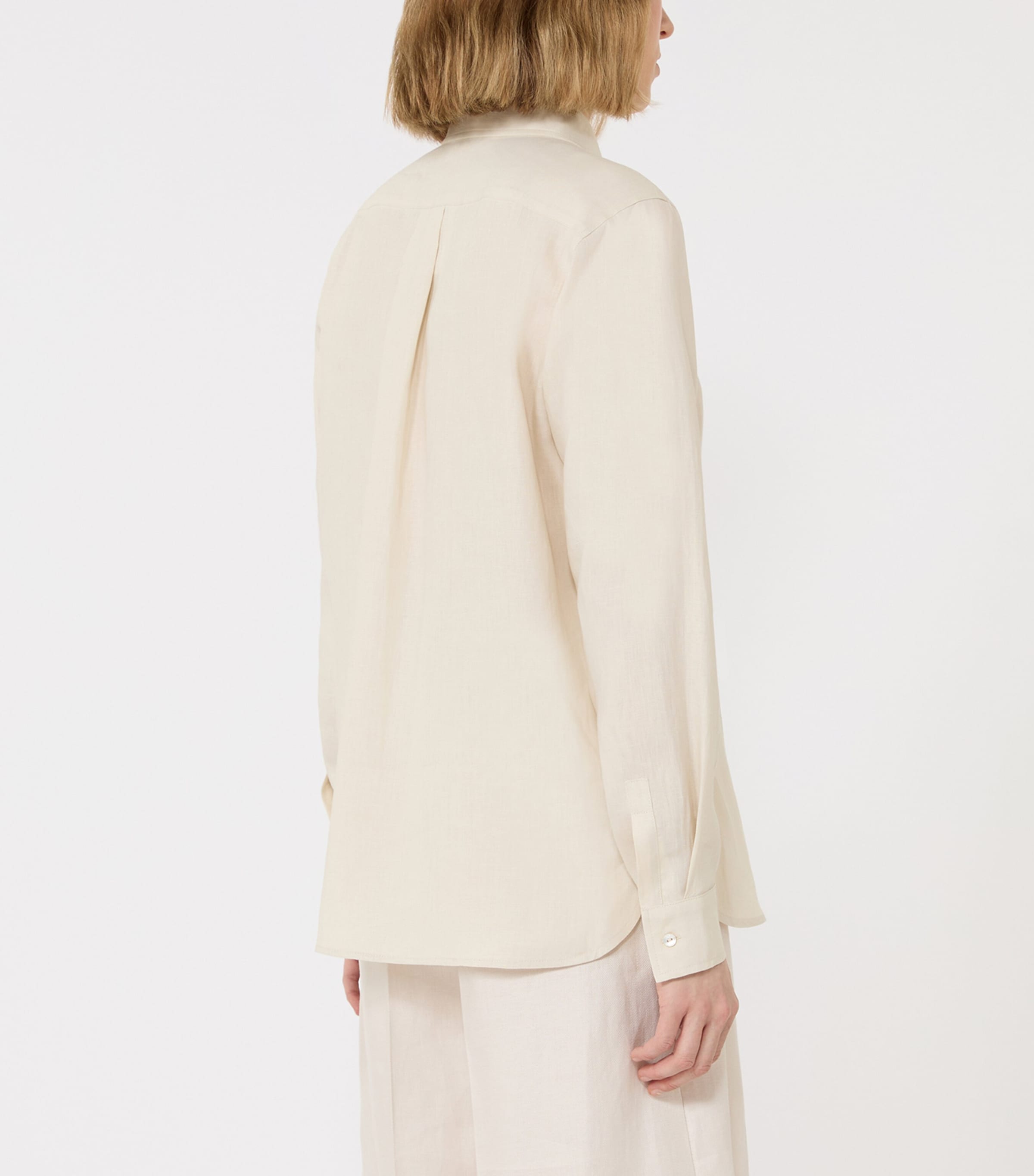 Max Mara Womens Linen Shirt Beige Image 3