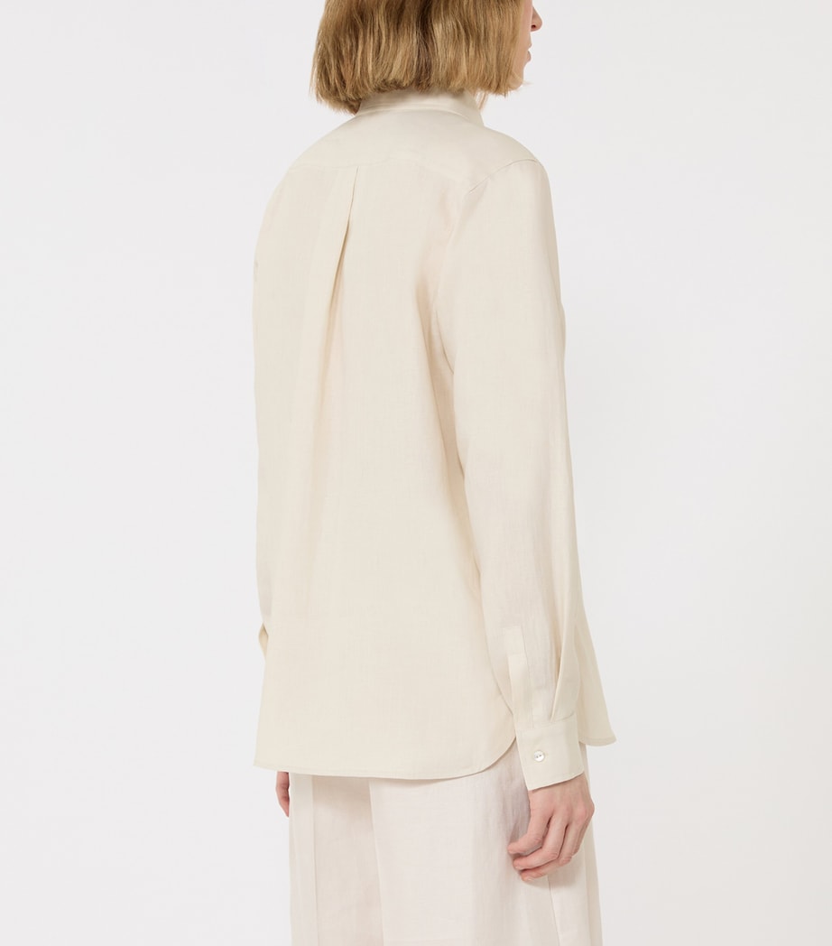 Max Mara Womens Linen Shirt Beige Image 3