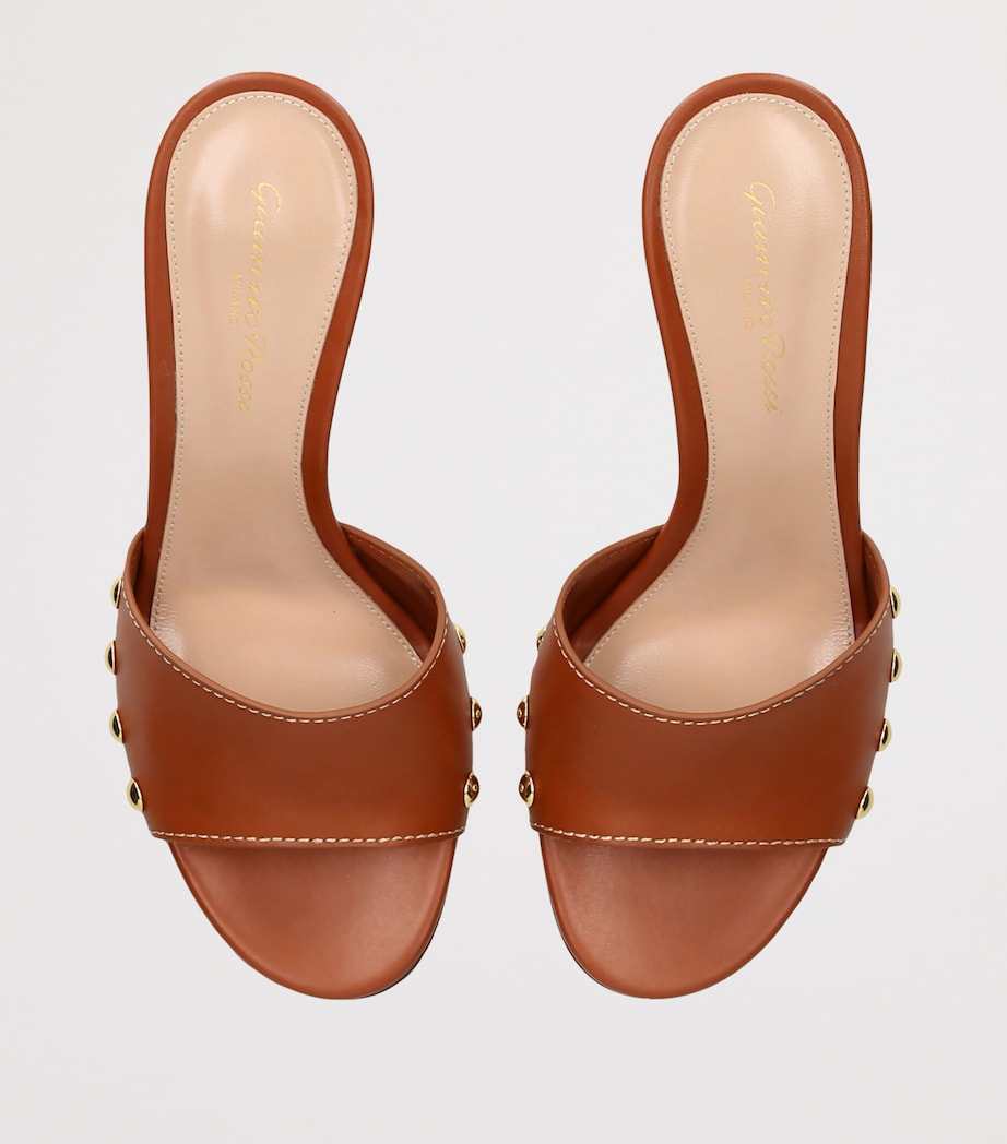 Gianvito Rossi Leather Avelin Mules 70 Camel Image 3