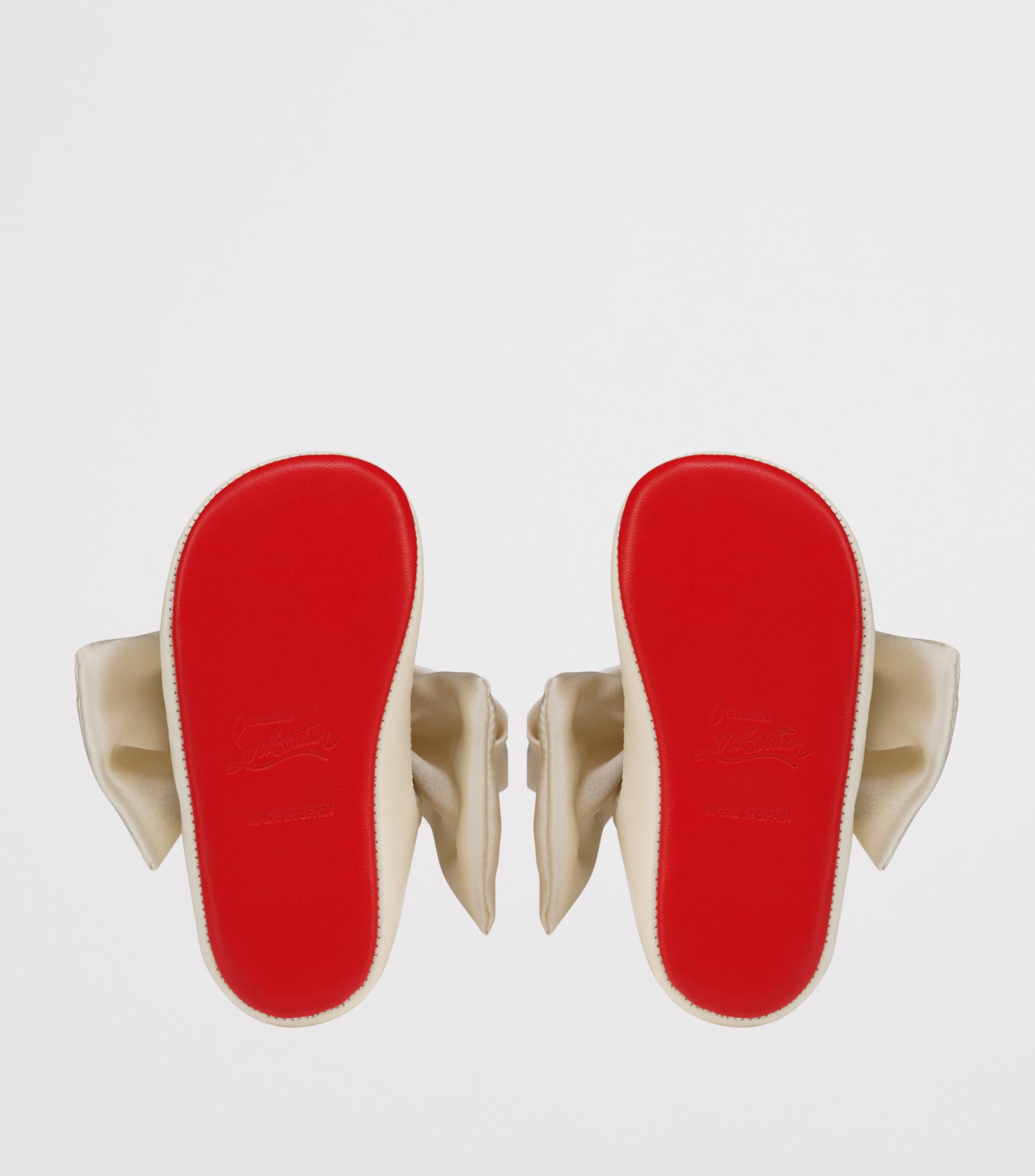 Christian Louboutin Kids 루 베이브 노도 가죽 발레 플랫