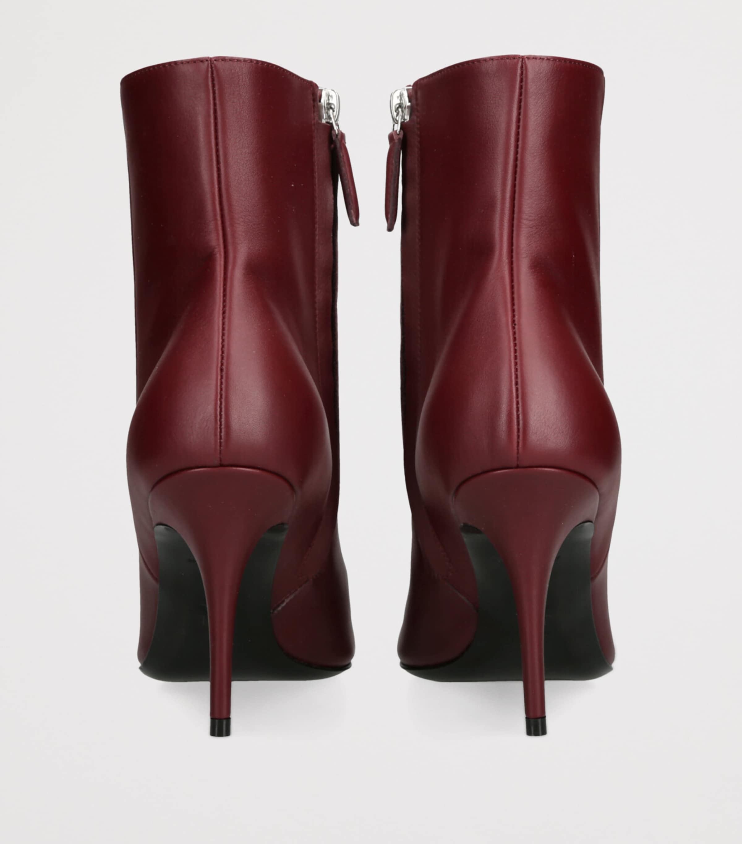 Leather Barbara Ankle Boots 90 WINE Image 2