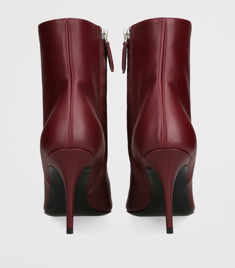 Leather Barbara Ankle Boots 90 WINE Image 2