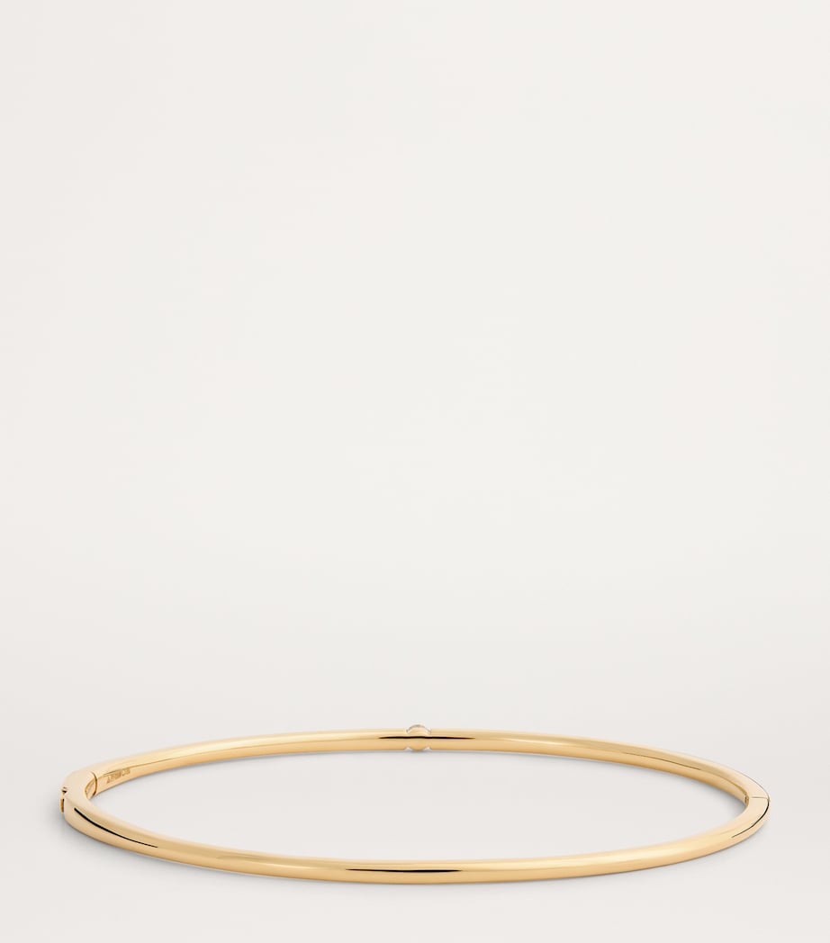 Small Yellow Gold and Diamond Zeus Bangle YELLOW GOLD Image 3
