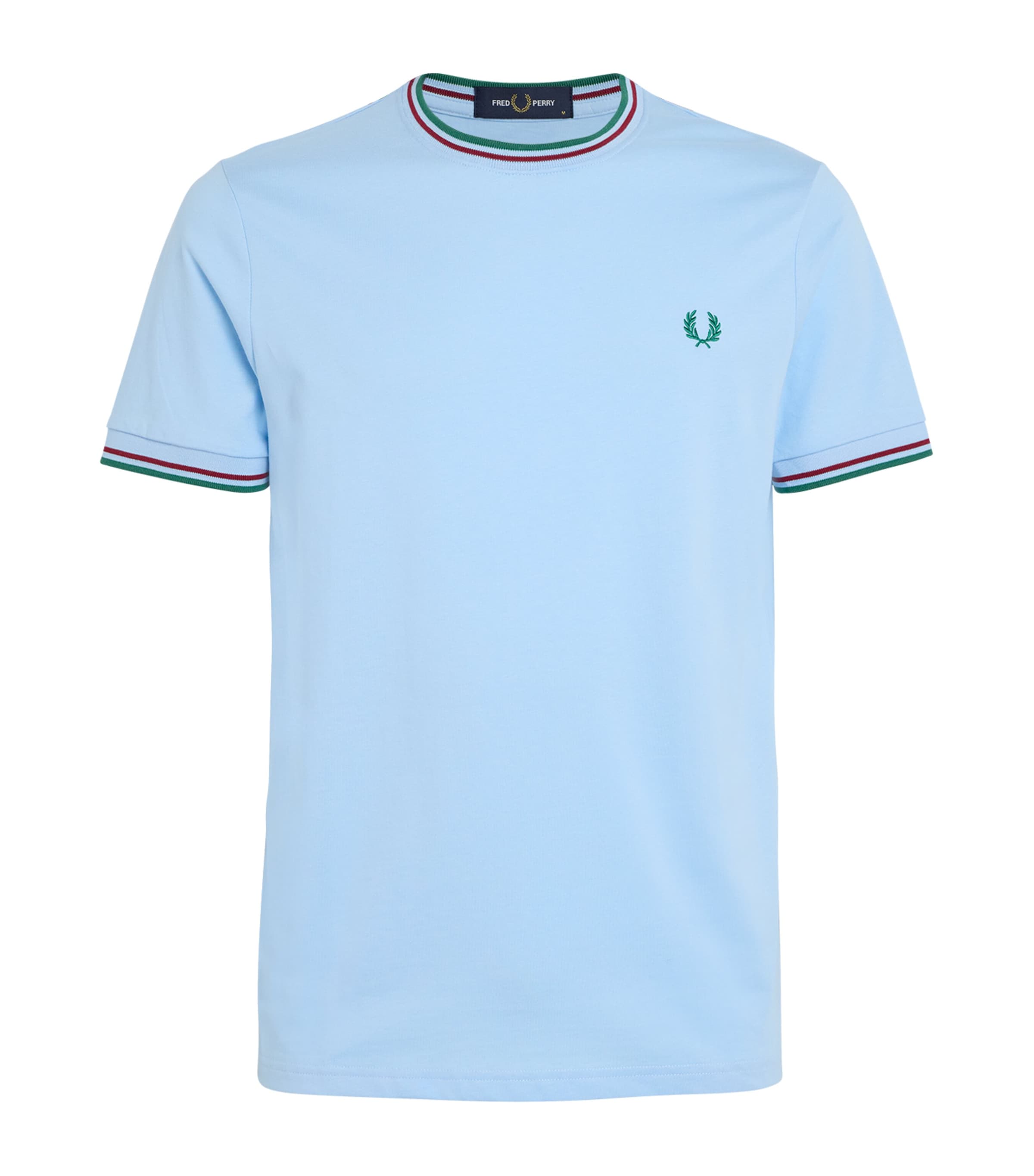 Fred Perry Blue Cotton Twin Tipped T-Shirt | Harrods US
