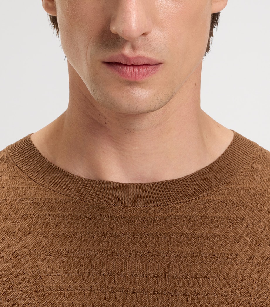 Silk Check Sweater 215 Image 4