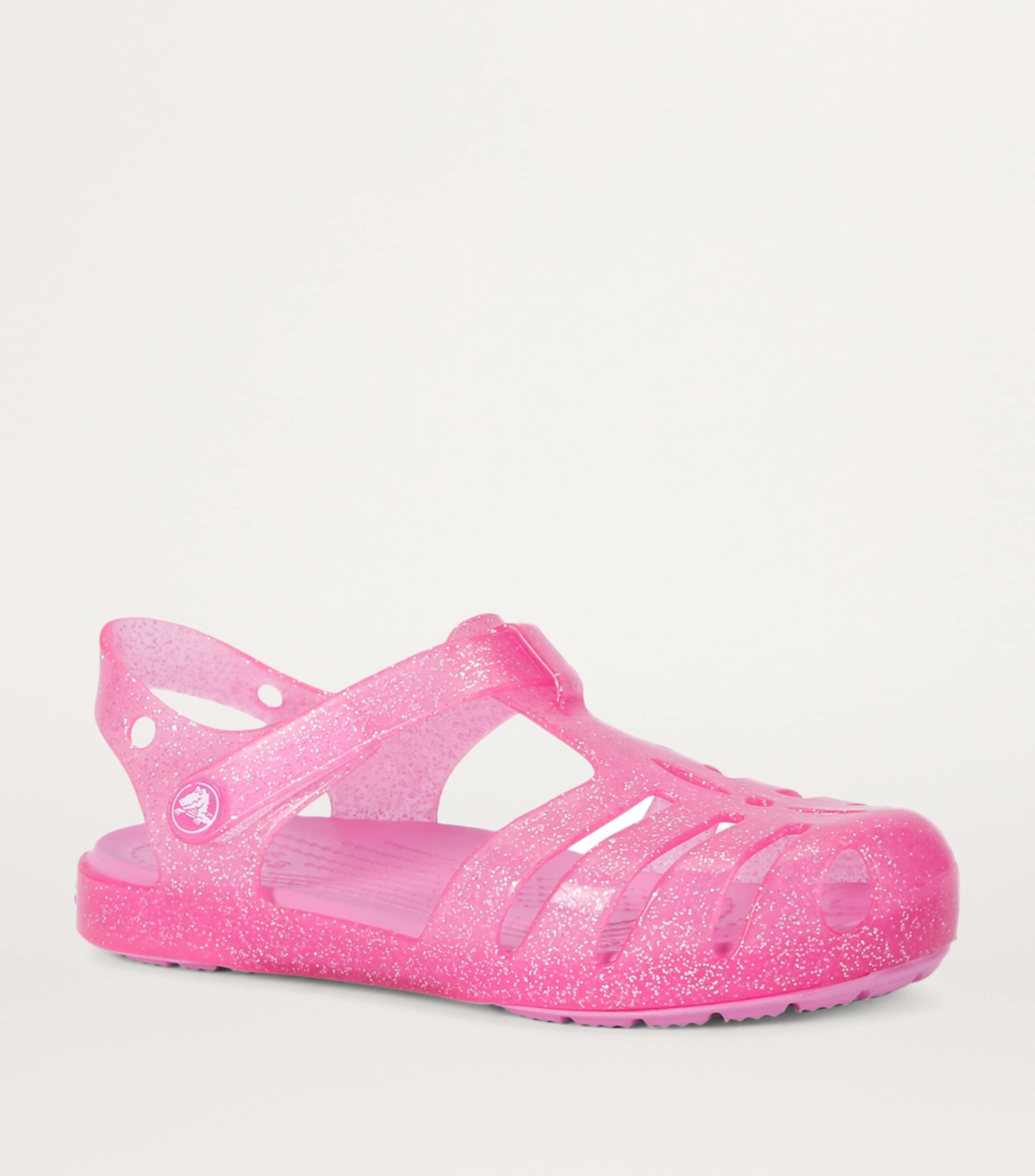 CROCS KIDS Glitter Isabella Charm Sandals Pink Image 3