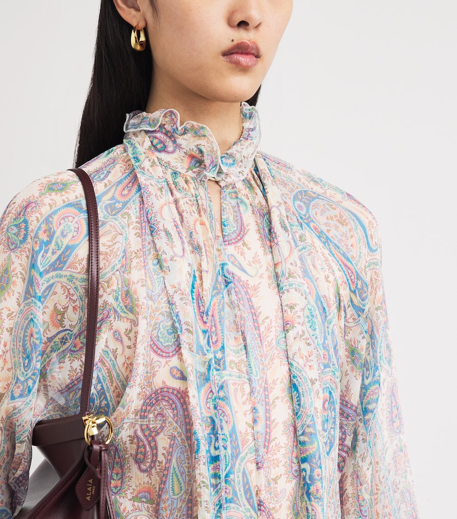 Silk Paisley Blouse X0804 Image 6