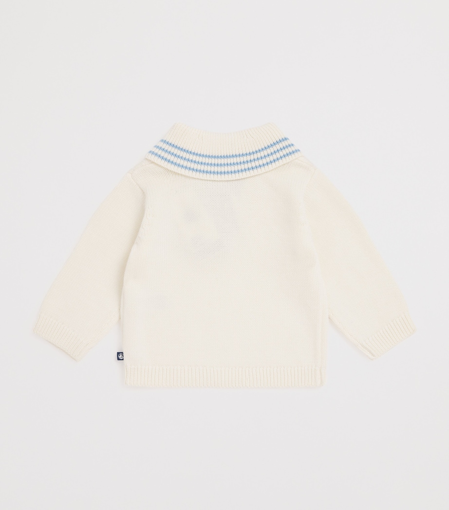Cotton Stripe Sweater (6-24 Months) MILK Image 2