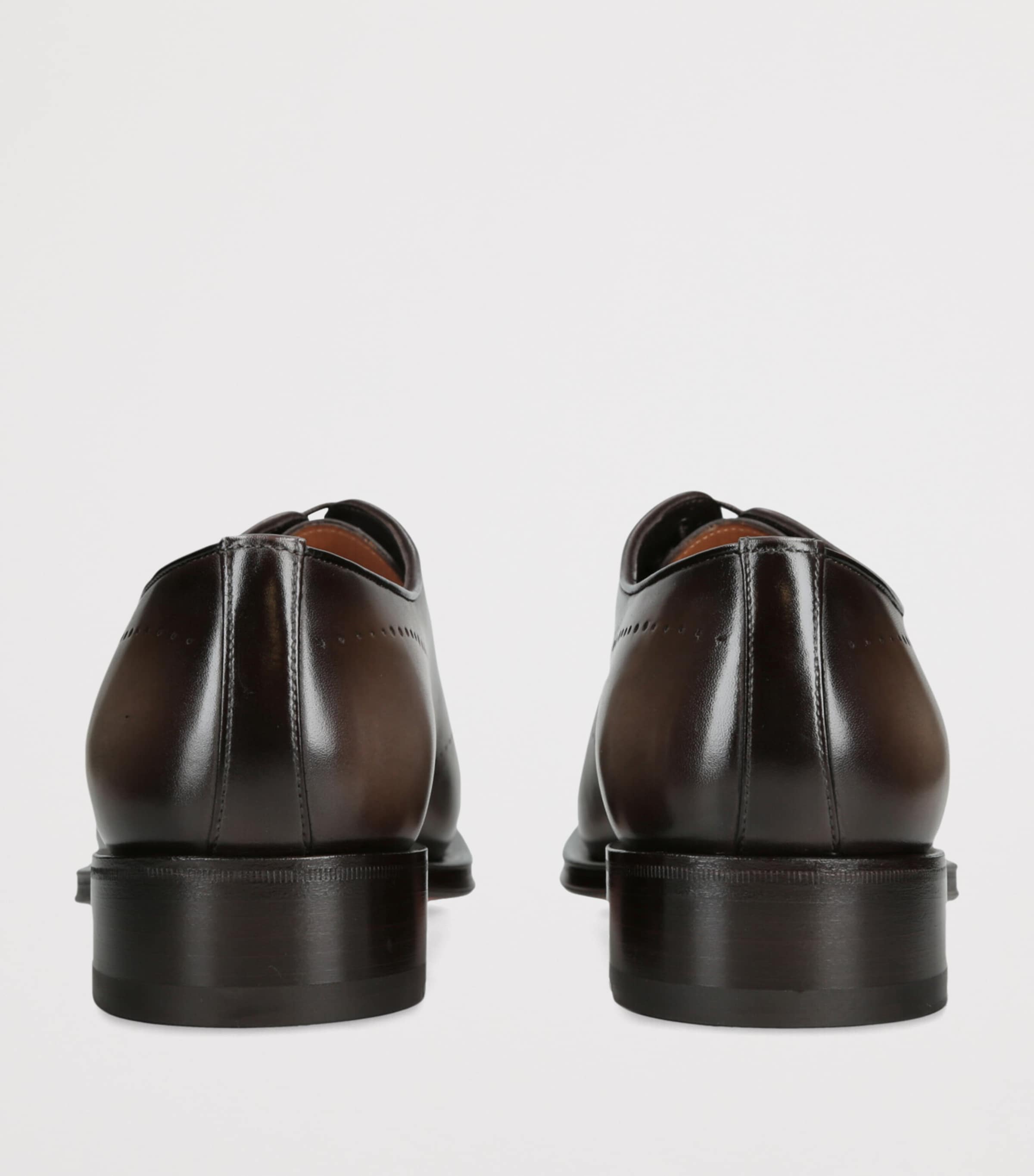 Leather Patina Wholecut Oxford Shoes DK.BRN COM Image 2