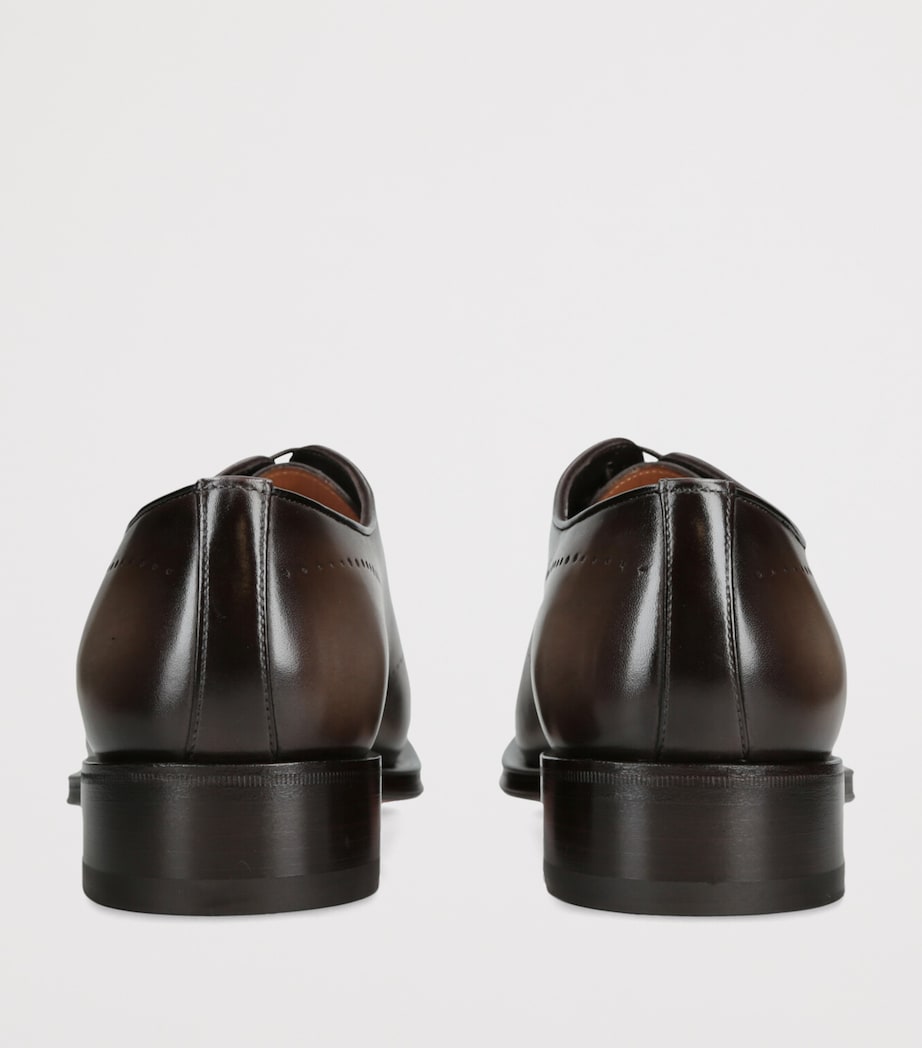 Leather Patina Wholecut Oxford Shoes DK.BRN COM Image 2