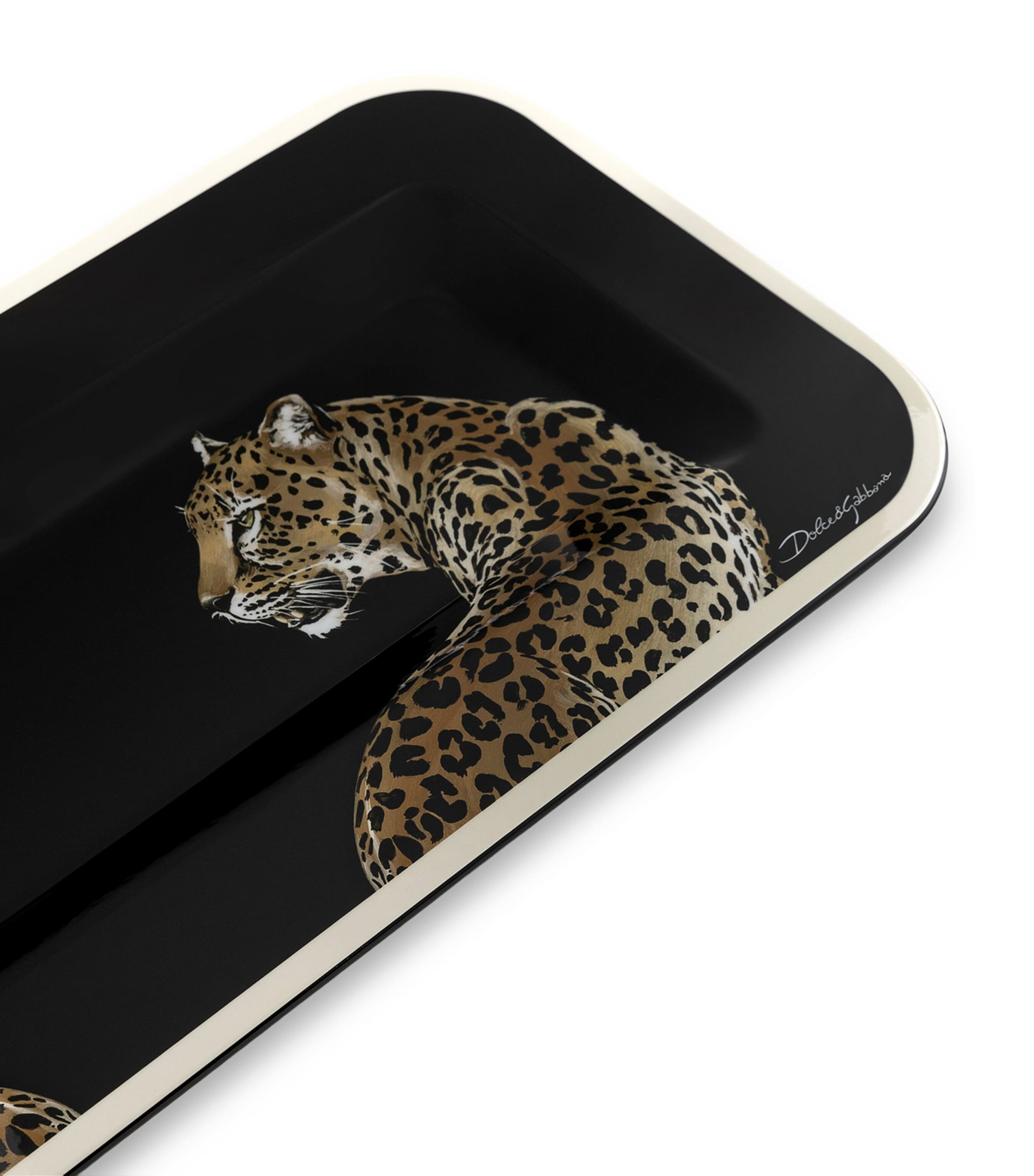 Dolce&Gabbana Casa Leopard Print Tray (25cm x 60cm) Leopardi Image 3