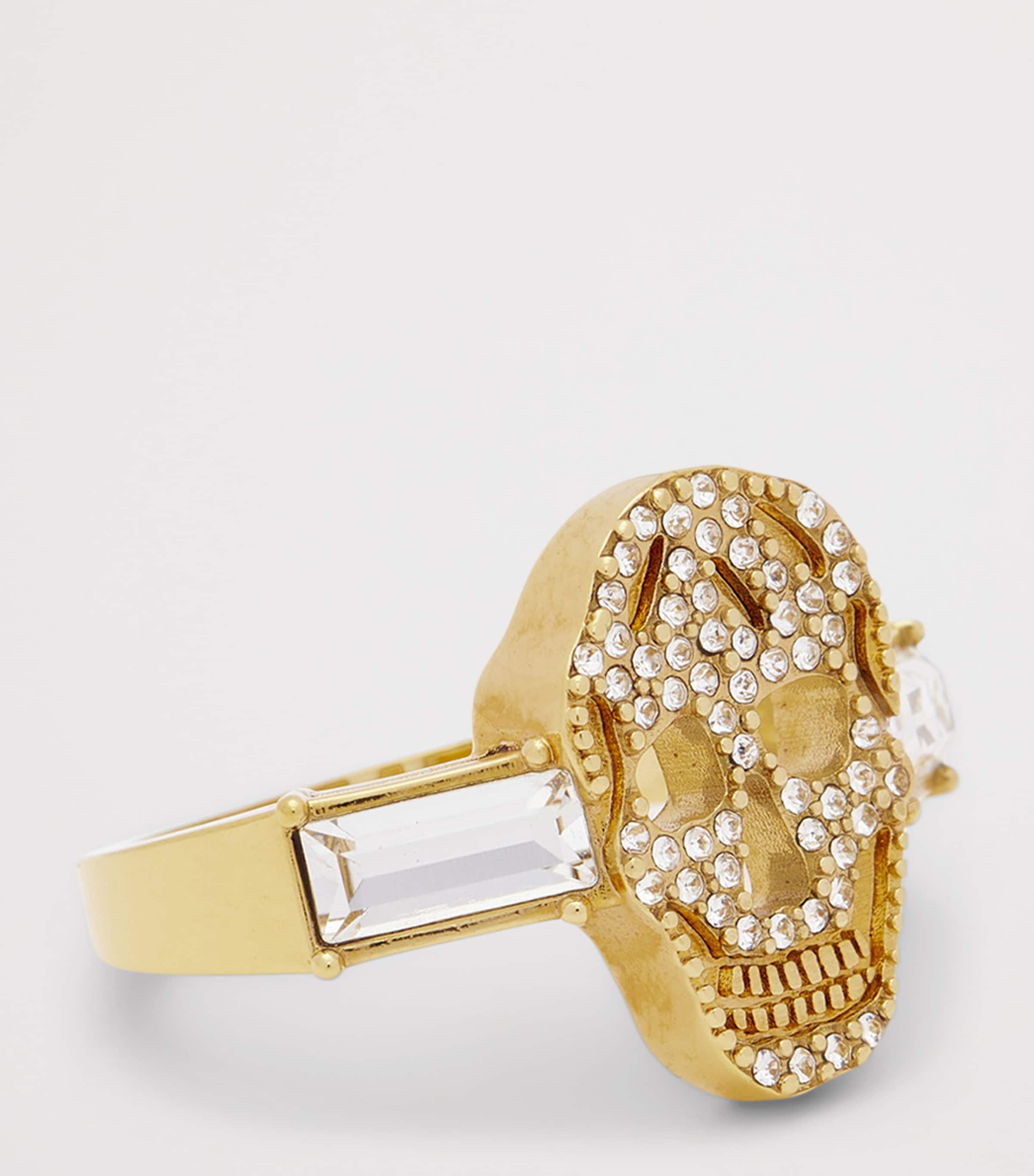 McQueen Pavé Skull Ring Image 3