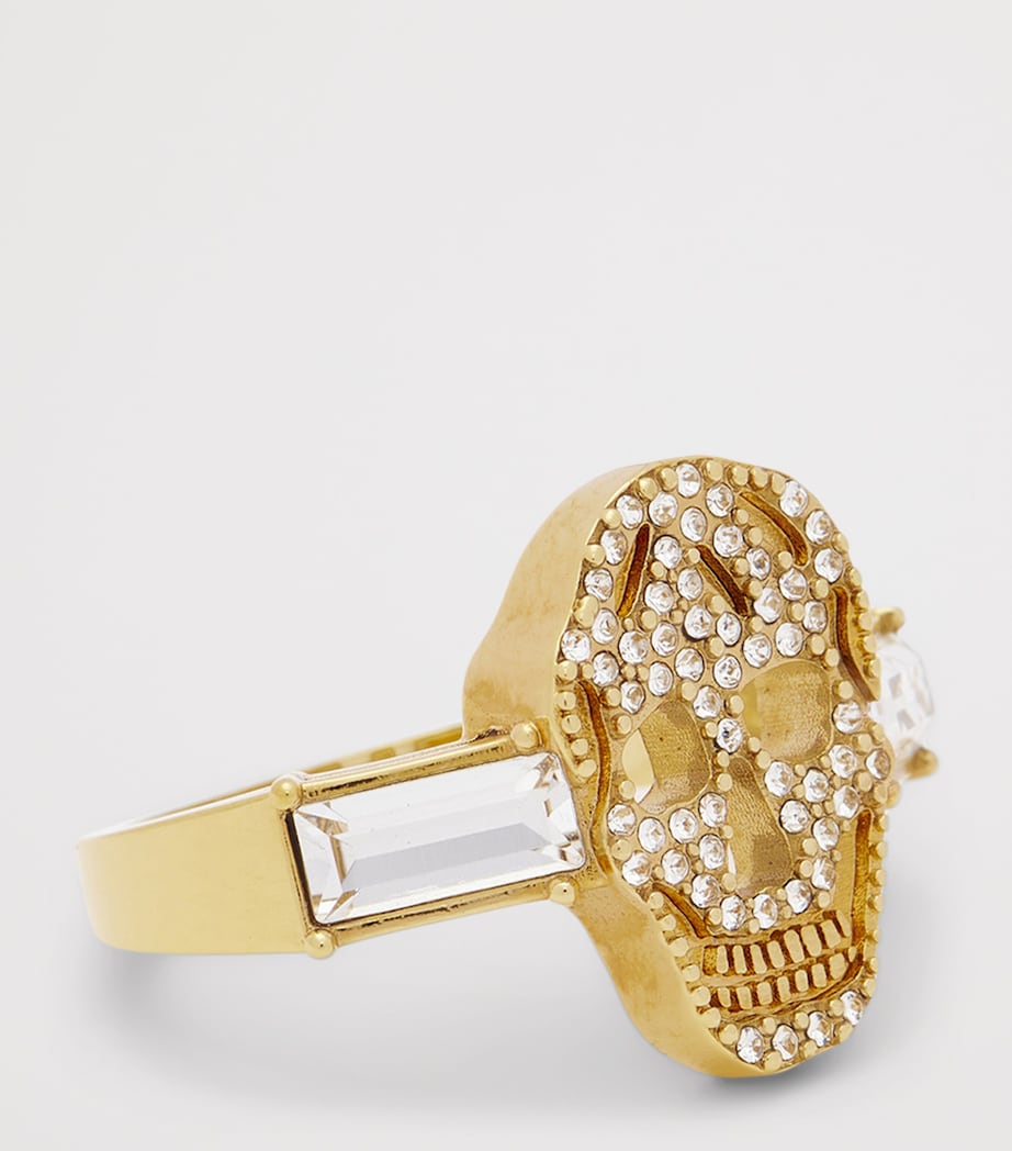 McQueen Pavé Skull Ring Image 3