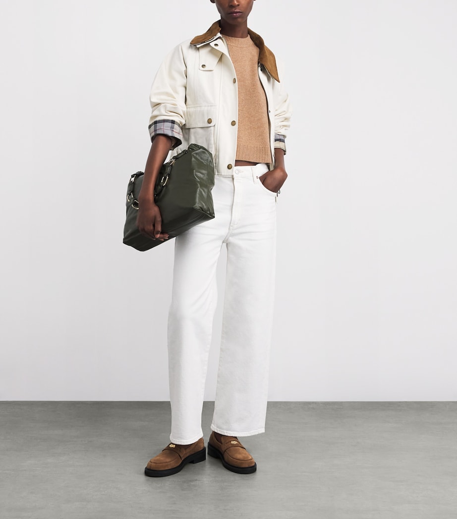 Cashmere Cropped Sweater CAMEL MELANGE Image 2