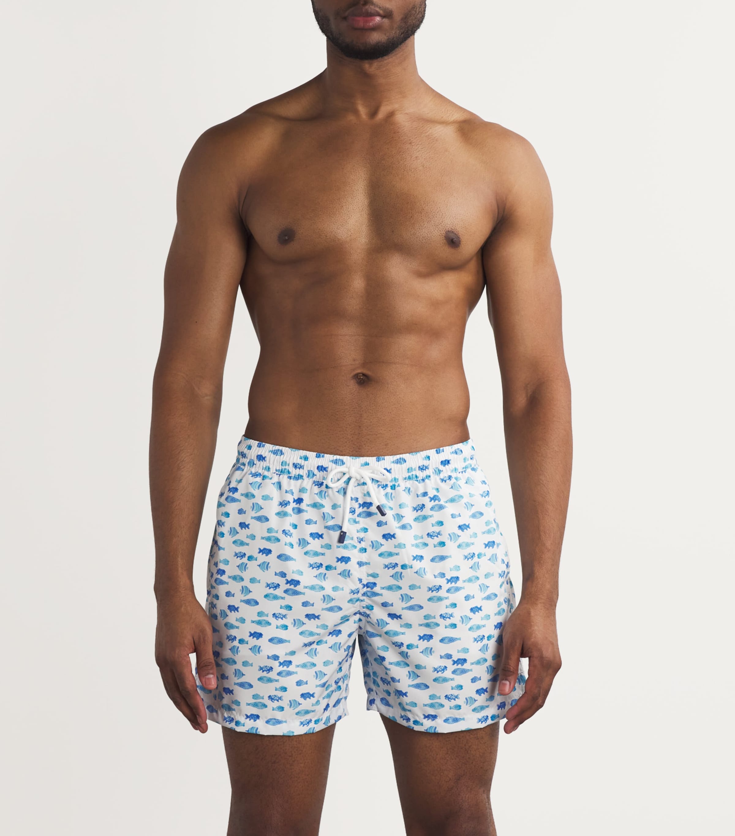 Fedeli Mens Printed Madeira Swim Shorts Blue Image 3