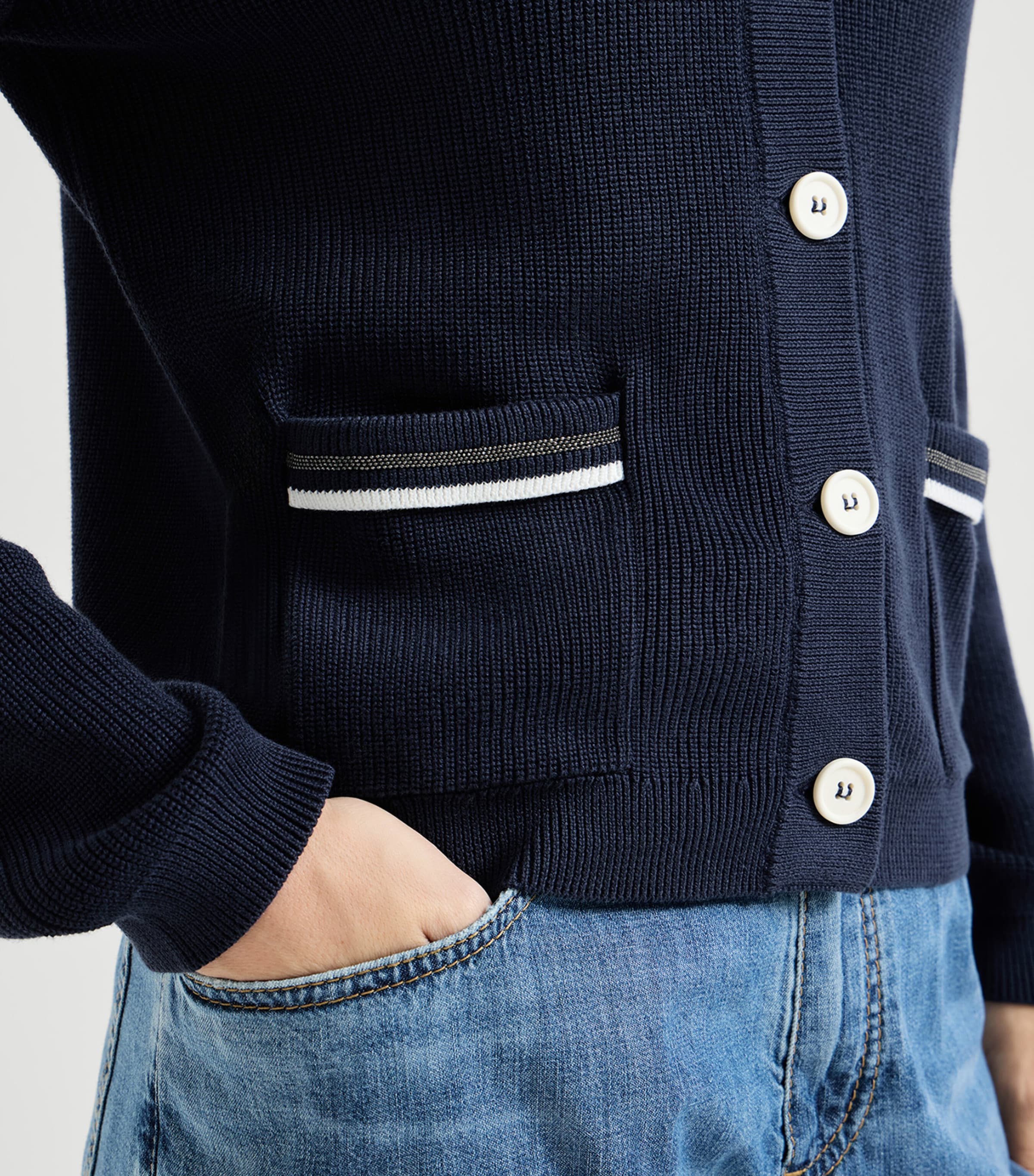 Cotton Monili-Trim Cardigan CND78 Image 6